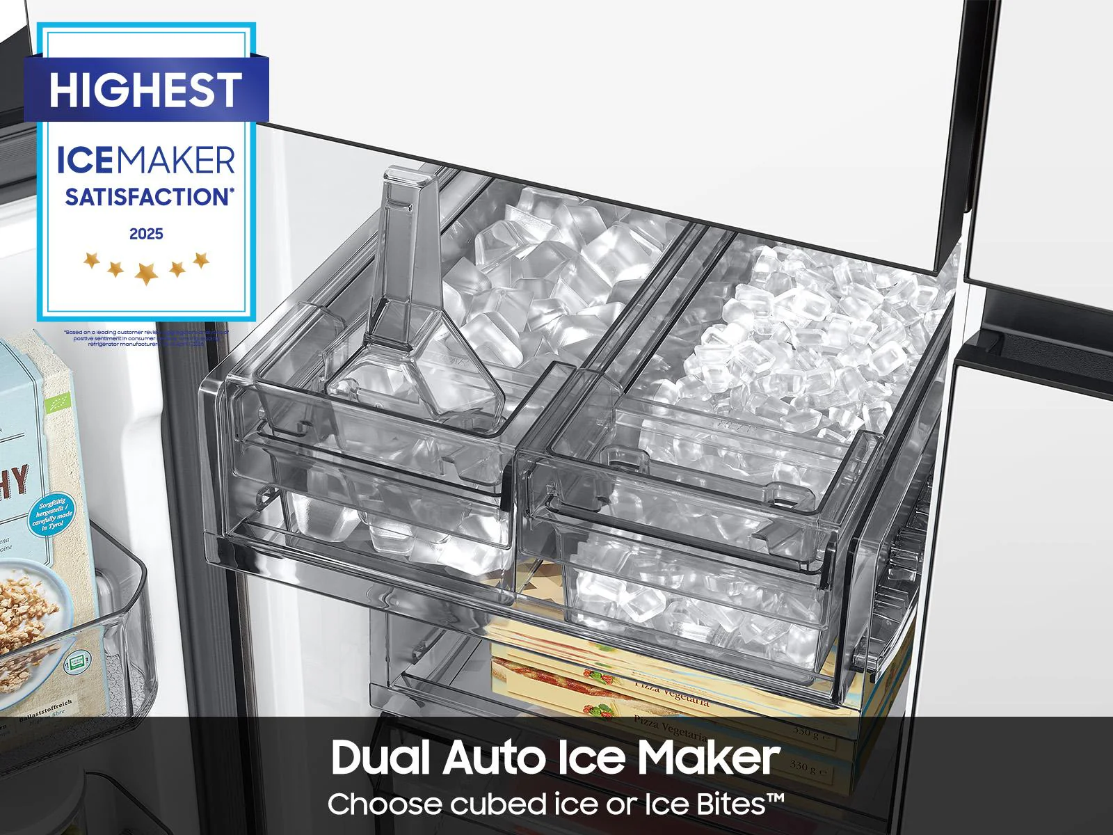 SAMSUNG RF29DB990012 Bespoke 4-Door Flex™ Refrigerator (29 cu. ft.) with AI Family Hub+™ and AI Vision Inside™ in White Glass White - Image 8