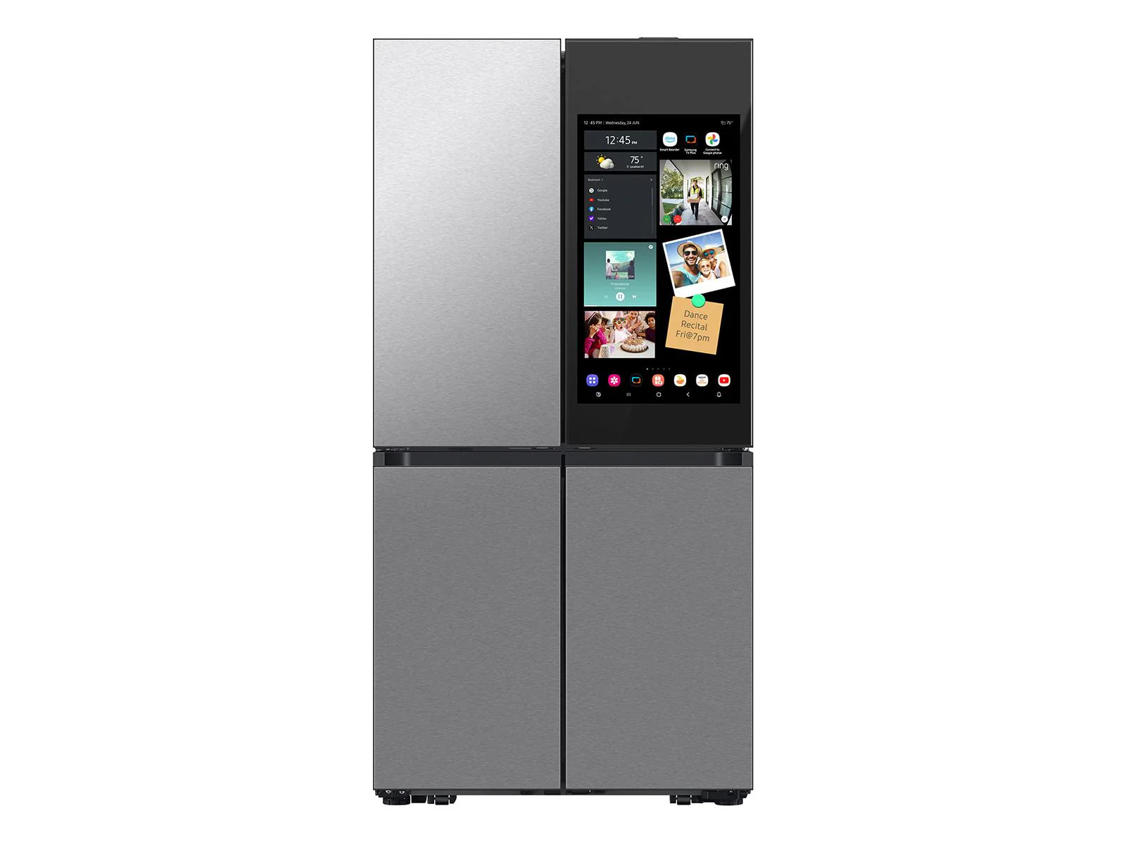 SAMSUNG RF29DB9900QD Bespoke 4-Door Flex™ Refrigerator (29 cu. ft.) with AI Family Hub+™ and AI Vision Inside™ in Stainless Steel