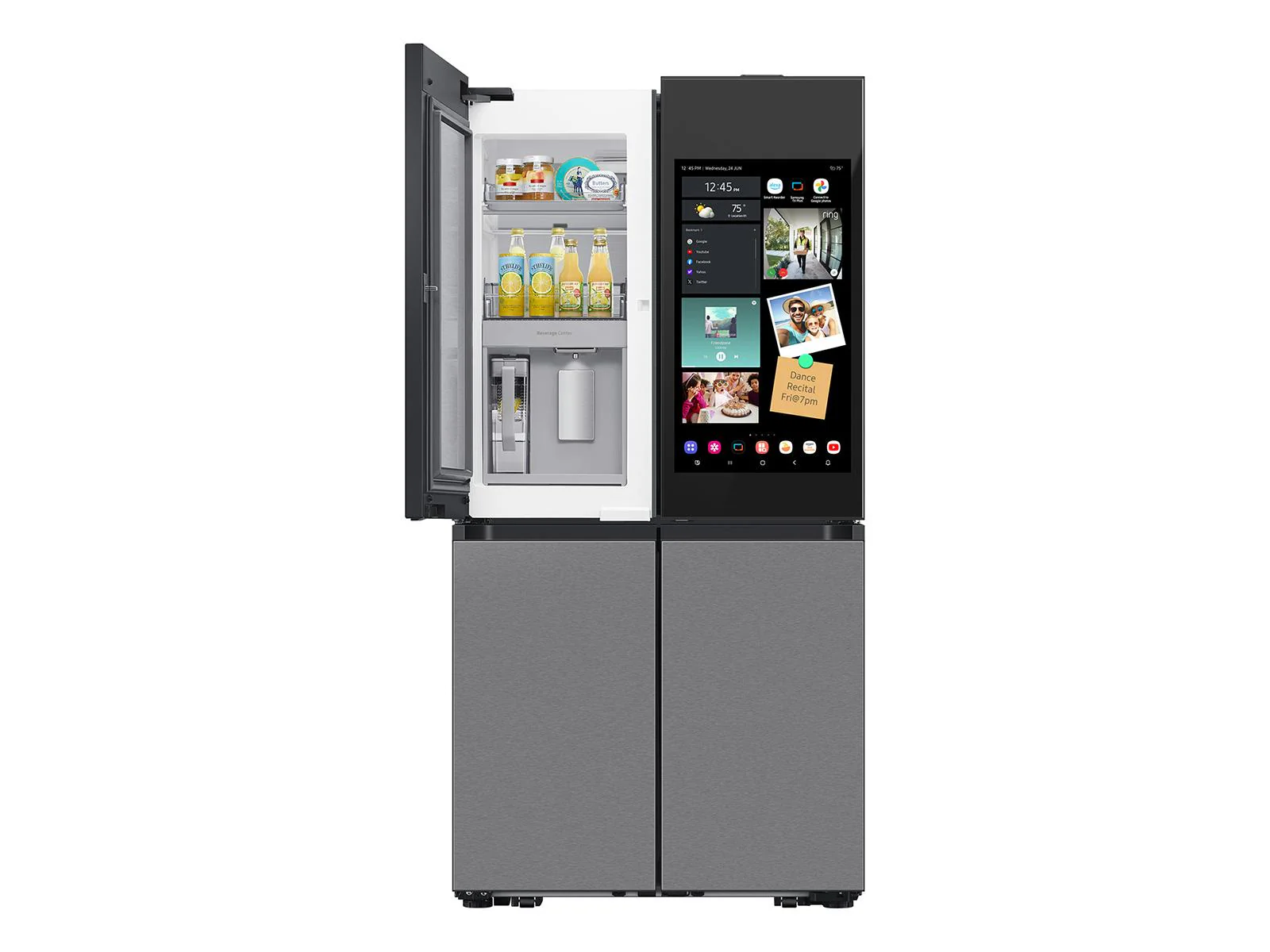 SAMSUNG RF29DB9900QD Bespoke 4-Door Flex™ Refrigerator (29 cu. ft.) with AI Family Hub+™ and AI Vision Inside™ in Stainless Steel - Image 6