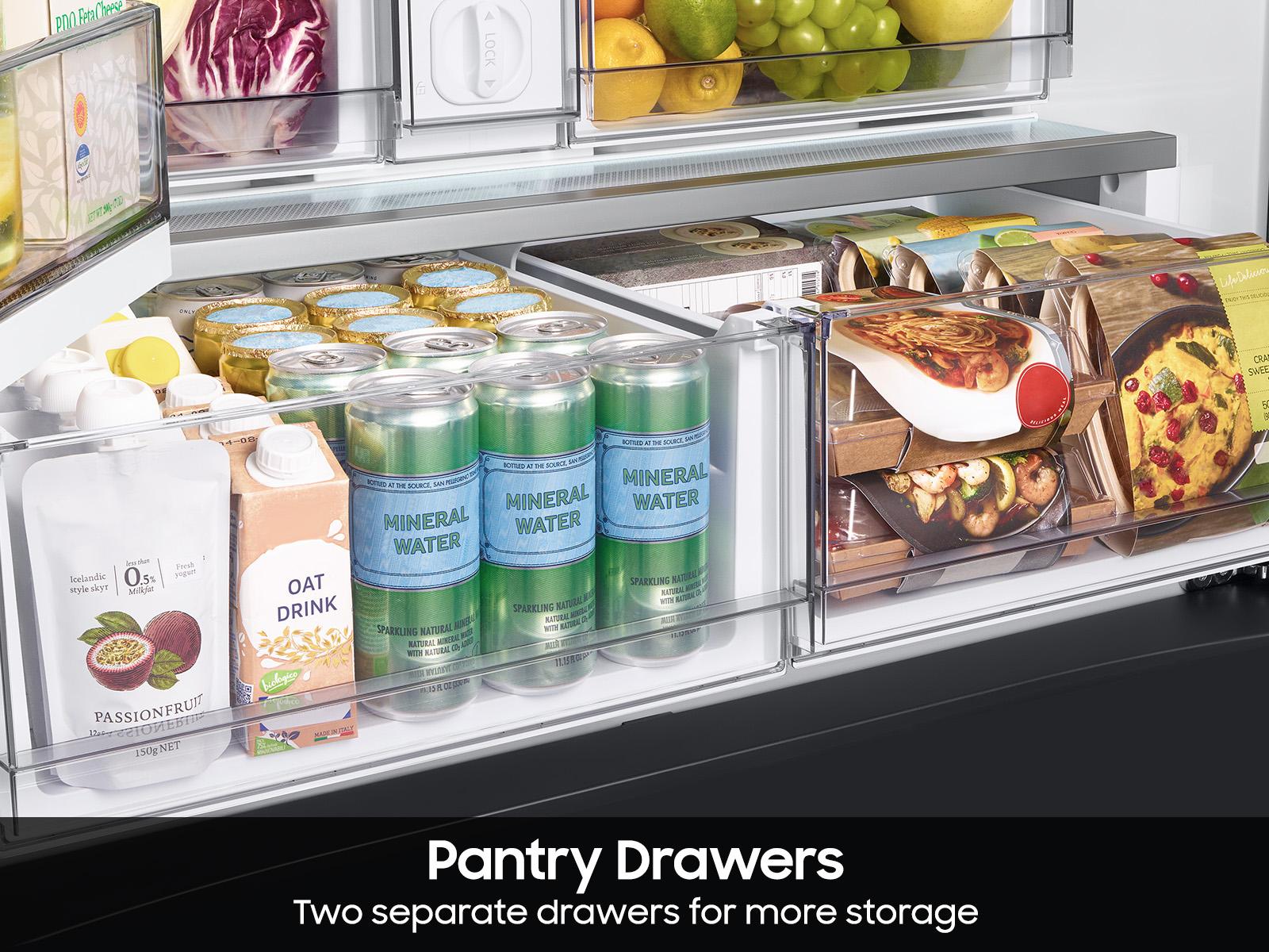 SAMSUNG RF30BB660012 Bespoke 3-Door French Door Refrigerator (30 cu. ft.) with Beverage Center™ in White Glass White - Image 7