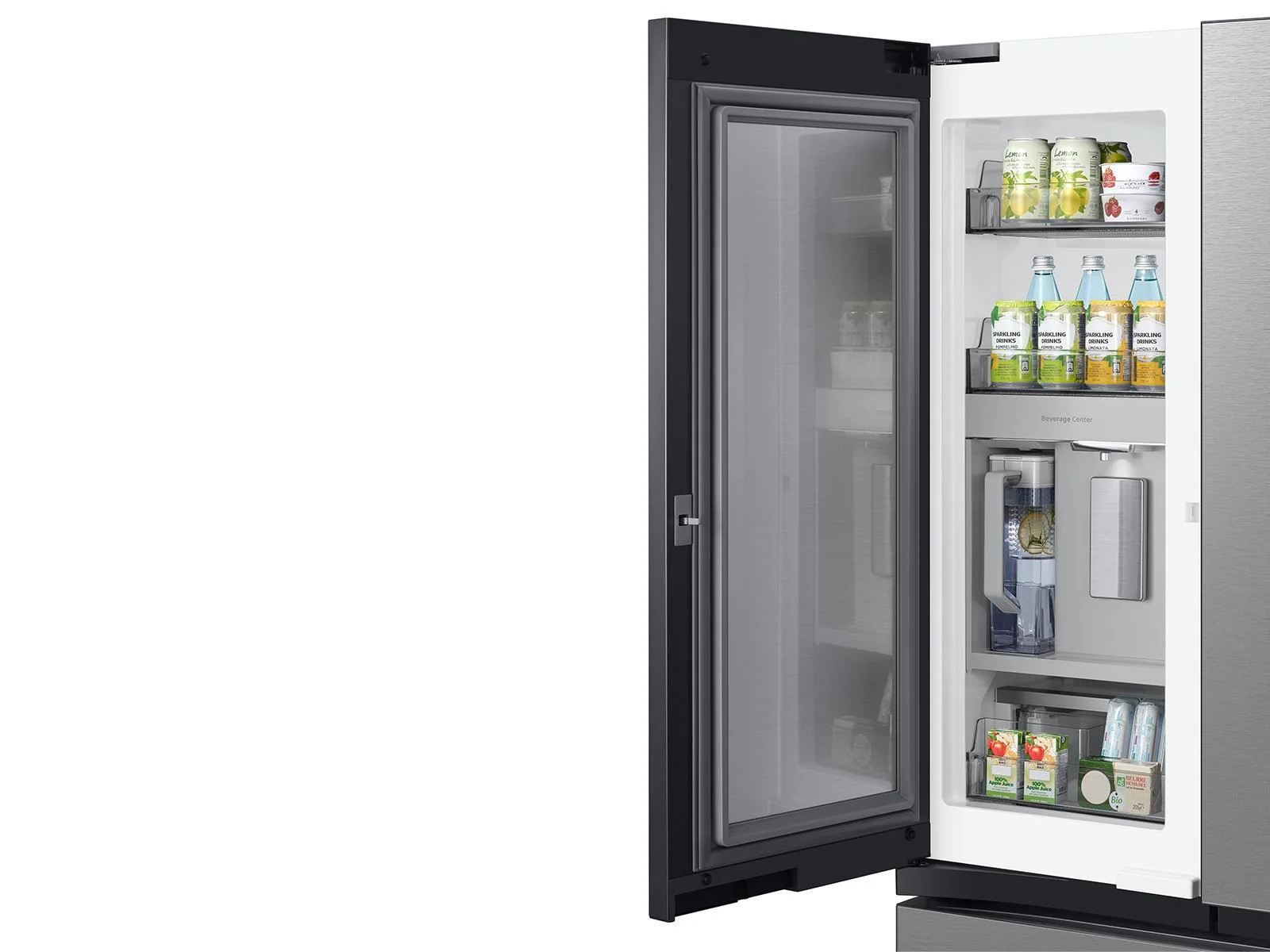 SAMSUNG RF30BB6600QL Bespoke 3-Door French Door Refrigerator (30 cu. ft.) with Beverage Center™ in Stainless Steel - Image 10