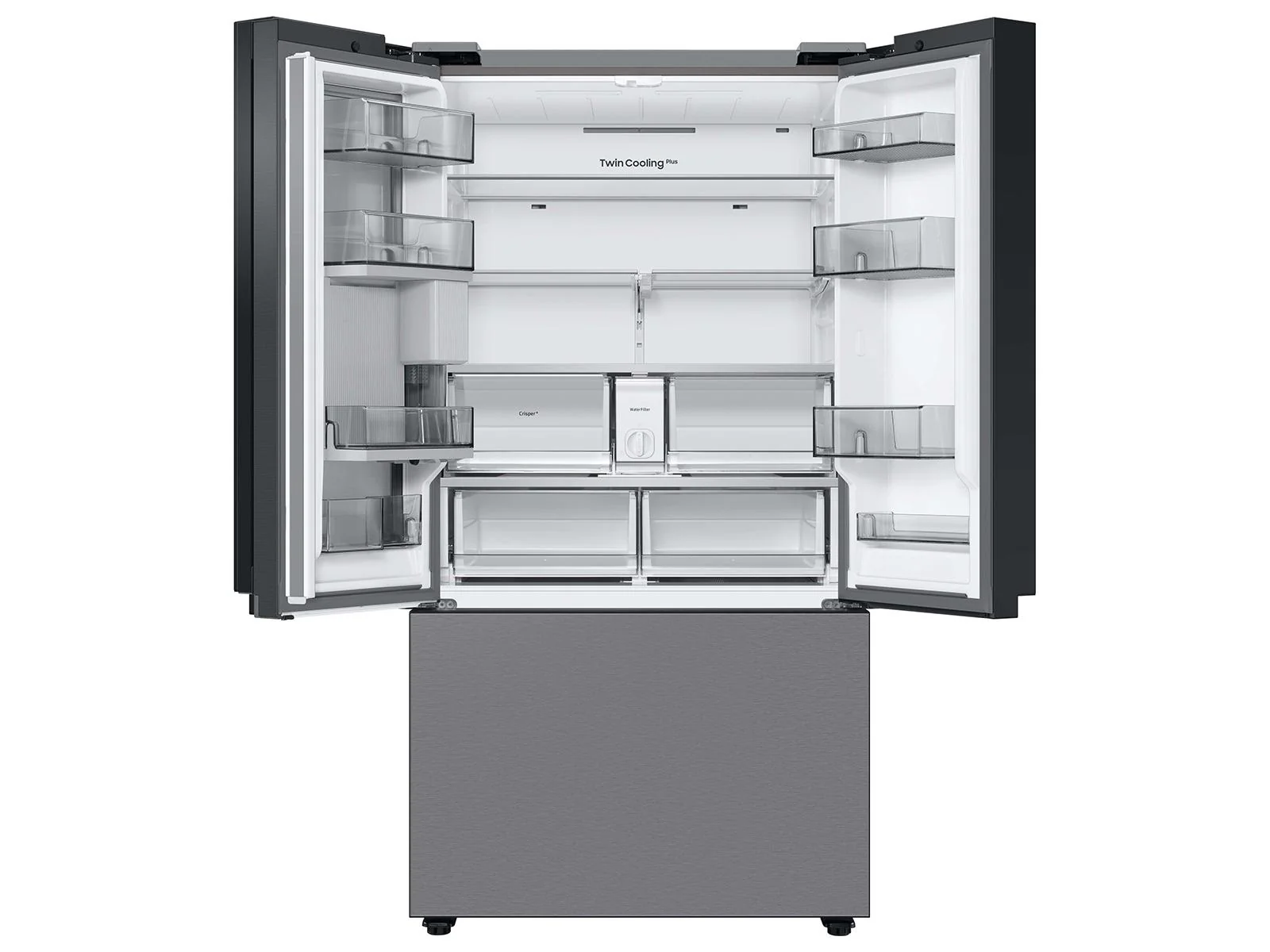 SAMSUNG RF30BB6600QL Bespoke 3-Door French Door Refrigerator (30 cu. ft.) with Beverage Center™ in Stainless Steel - Image 11