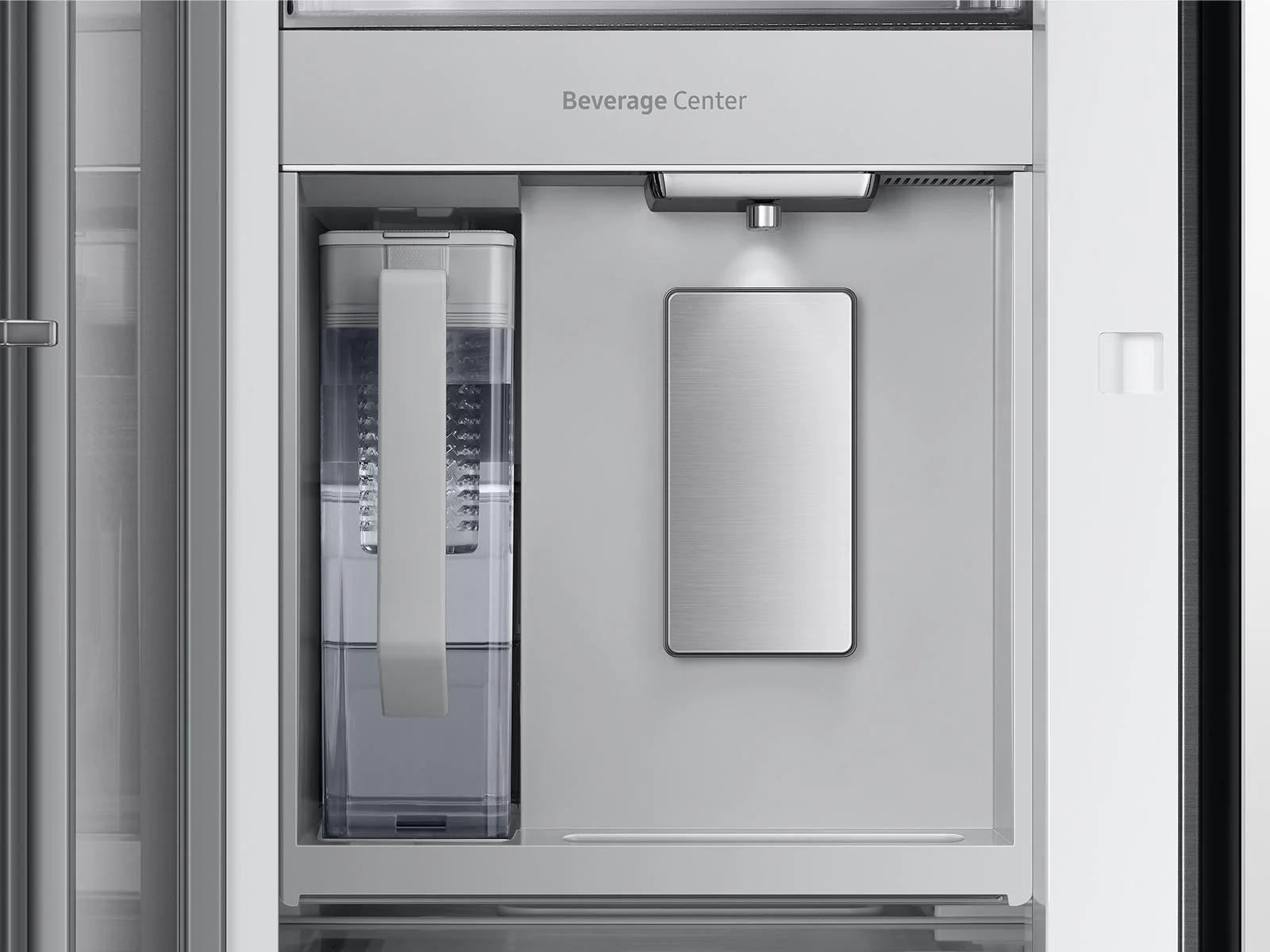 SAMSUNG RF30BB69006M Bespoke 3-Door French Door Refrigerator (30 cu. ft.) - with Top Left and Family Hub™ Panel in White Glass - and Matte Grey Glass Bottom Door Panel Gray - Image 13