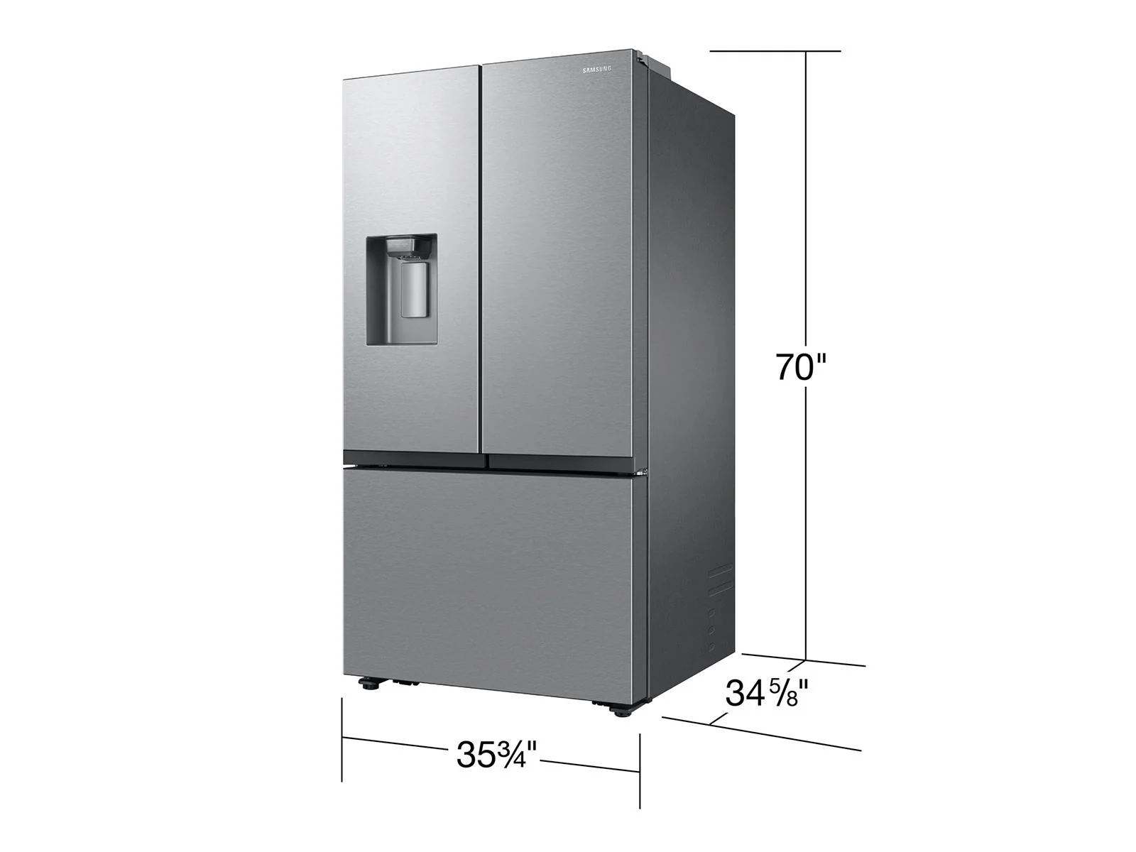 SAMSUNG RF32CG5B10SR 31 cu. ft. Mega Capacity 3-Door French Door Refrigerator with External Water and Ice Dispenser in Stainless Steel - Image 3