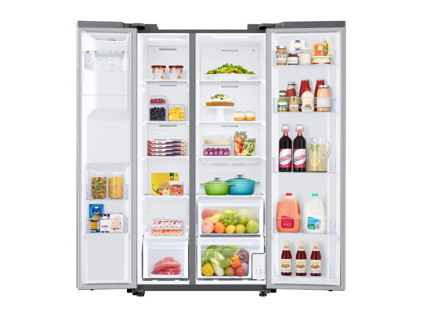 SAMSUNG RS22T5201SR 22 cu. ft. Counter Depth Side-by-Side Refrigerator in Stainless Steel Stainless - Image 8