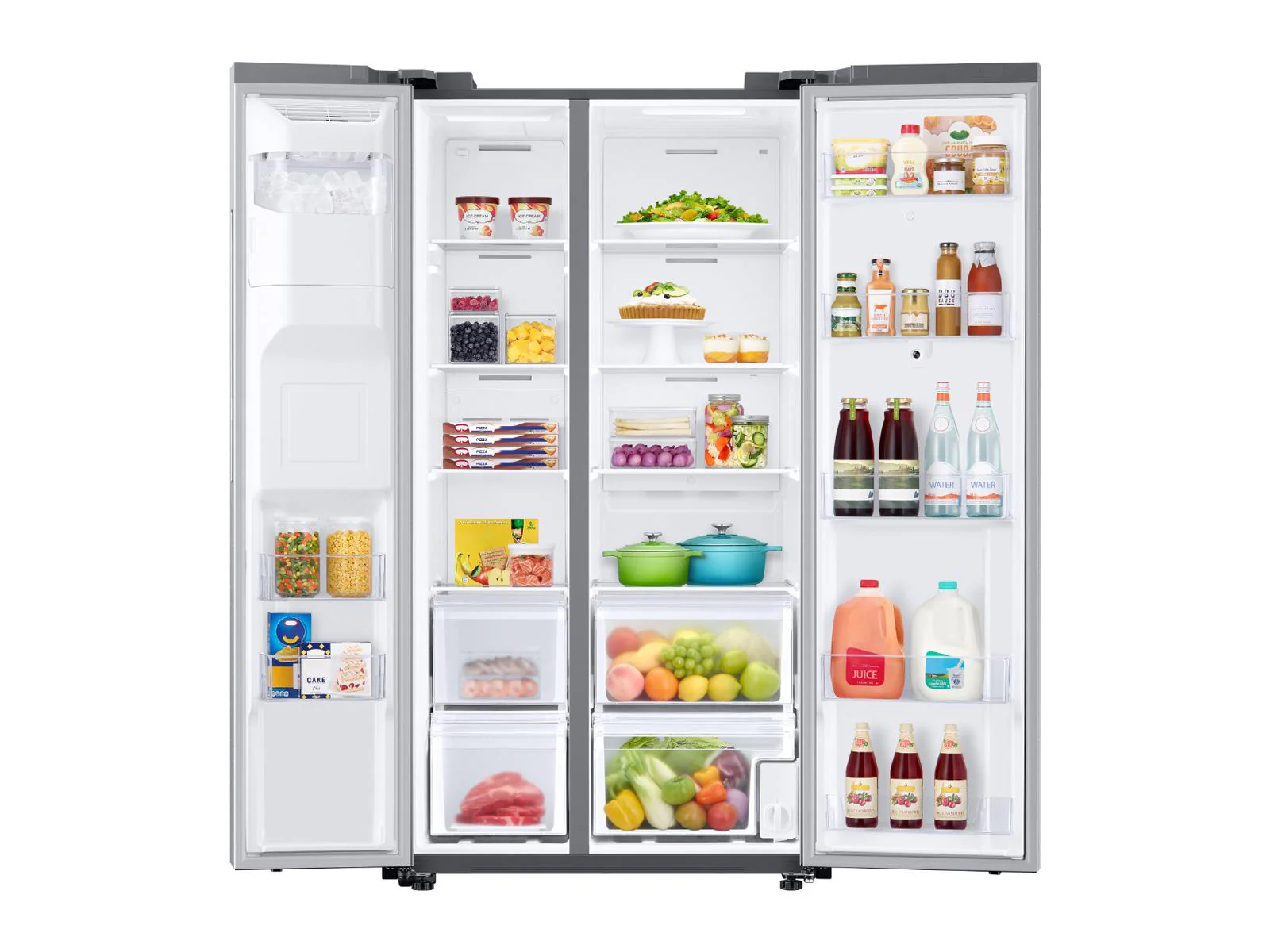 SAMSUNG RS22T5561SR 22 cu. ft. Counter Depth Side-by-Side Refrigerator with Touch Screen Family Hub™ in Stainless Steel - Image 8