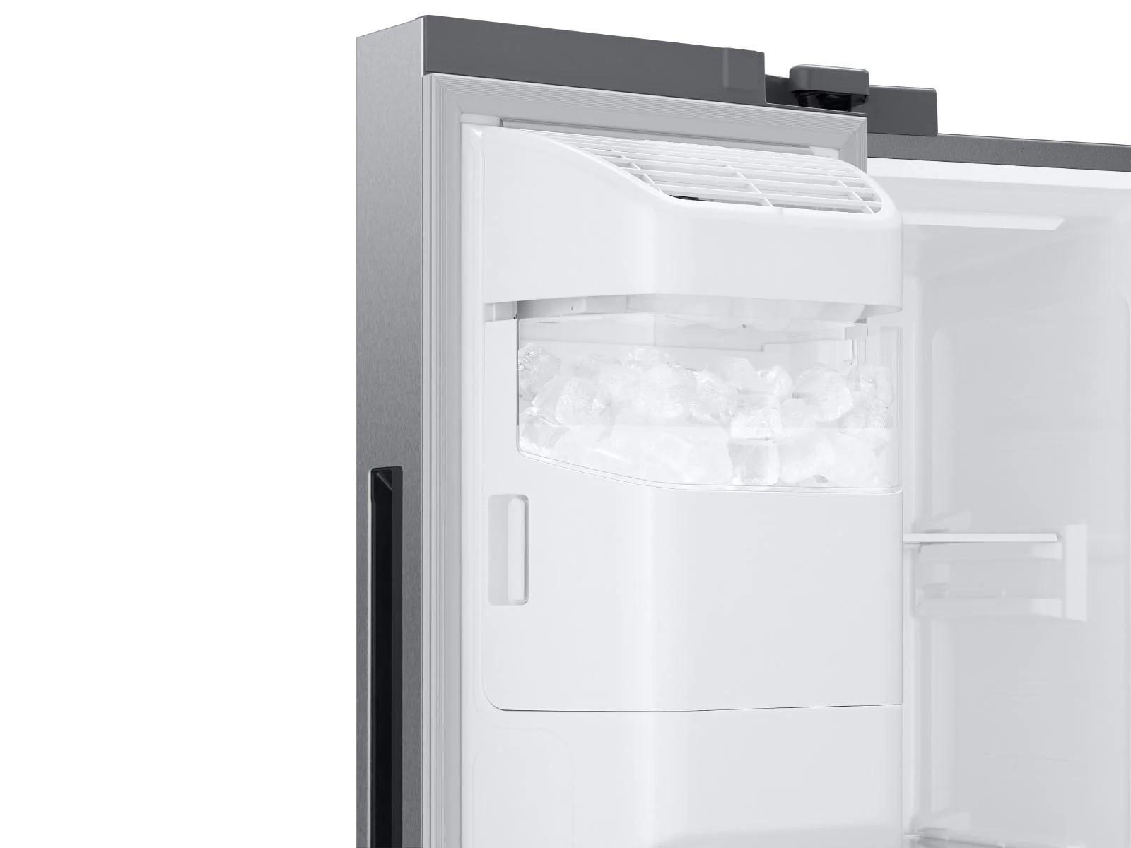 SAMSUNG RS22T5561SR 22 cu. ft. Counter Depth Side-by-Side Refrigerator with Touch Screen Family Hub™ in Stainless Steel - Image 9