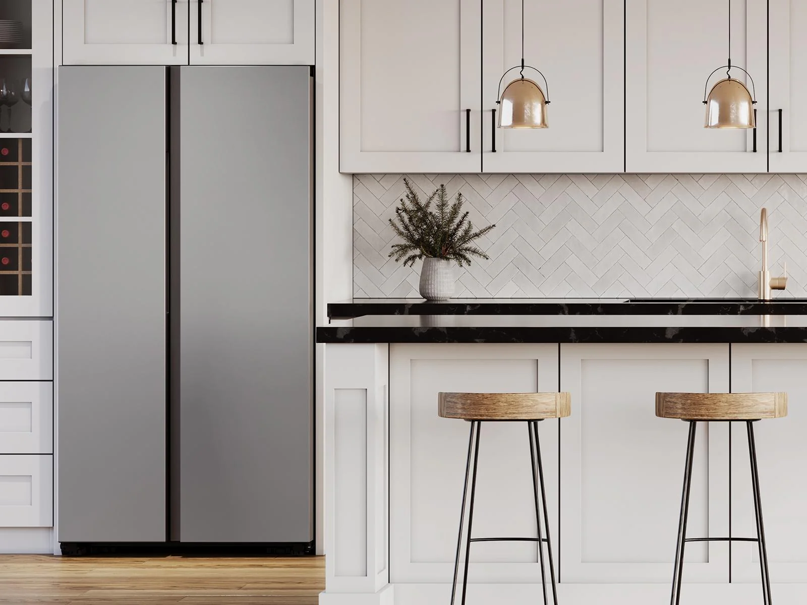 SAMSUNG RS23CB7600QL Bespoke Counter Depth Side-by-Side 23 cu. ft. Refrigerator with Beverage Center™ in Stainless Steel Stainless - Image 7