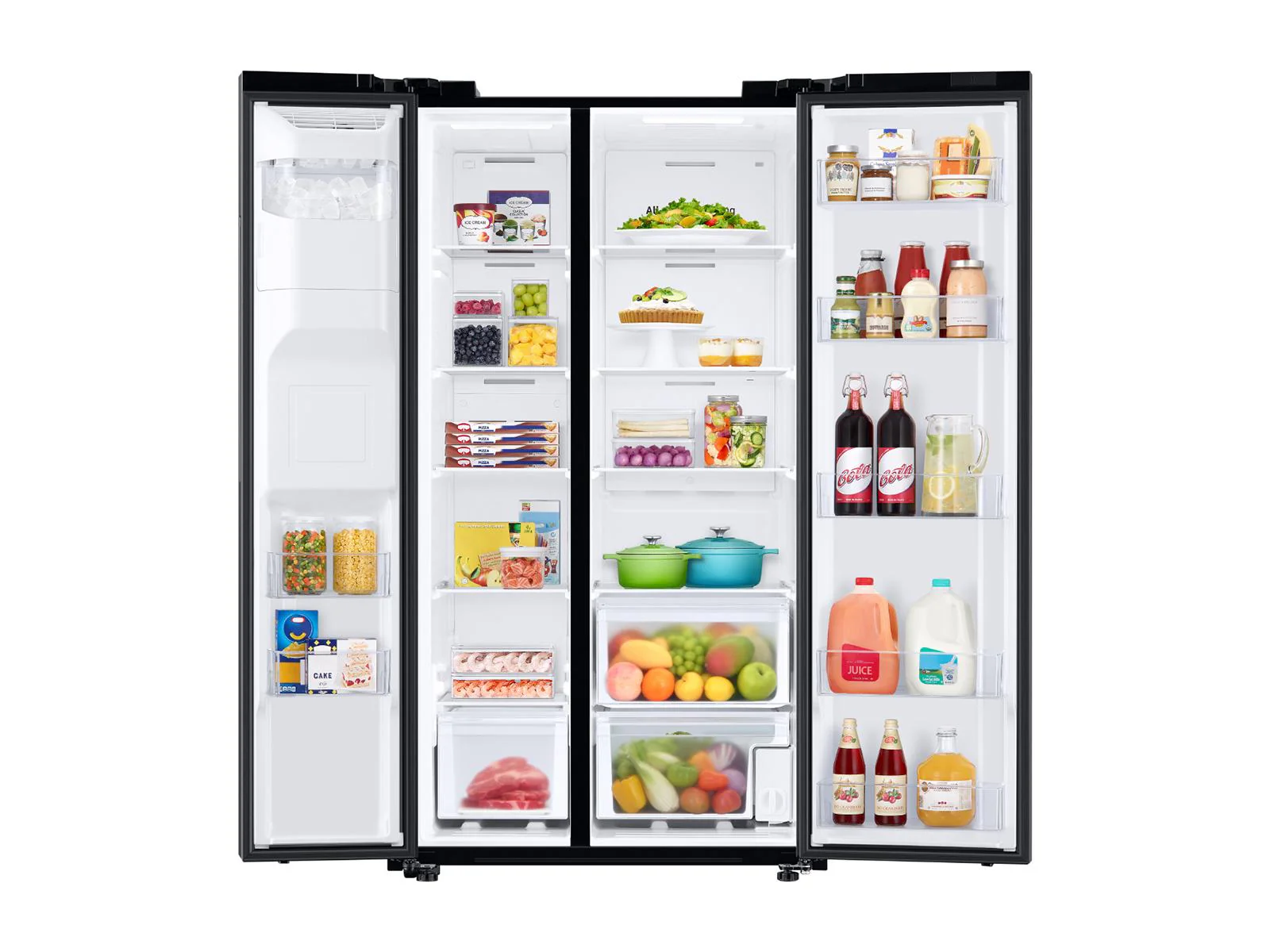 SAMSUNG RS27T5200SG 27. 4 cu. ft. Side-by-Side Refrigerator with Large Capacity in Black in Stainless Steel Black in Stainless Steel - Image 8