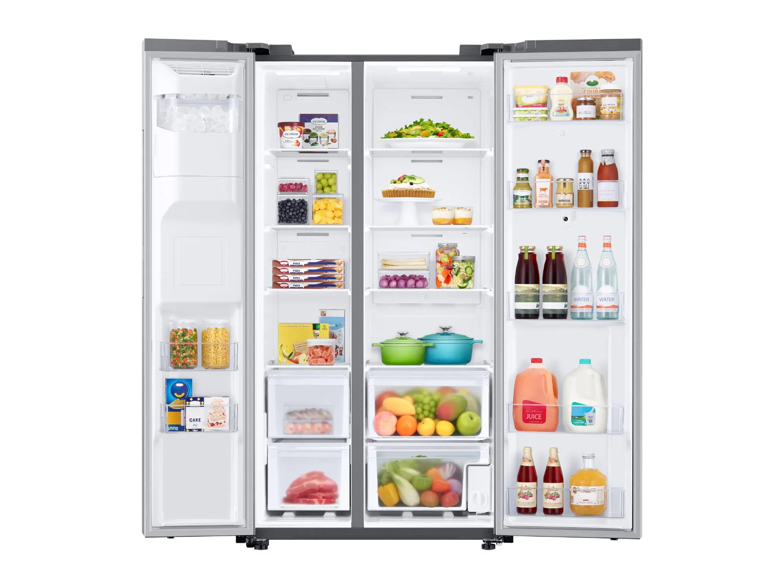 SAMSUNG RS27T5561SR 26.7 cu. ft. Large Capacity Side-by-Side Refrigerator with Touch Screen Family Hub™ in Stainless Steel Stainless - Image 8