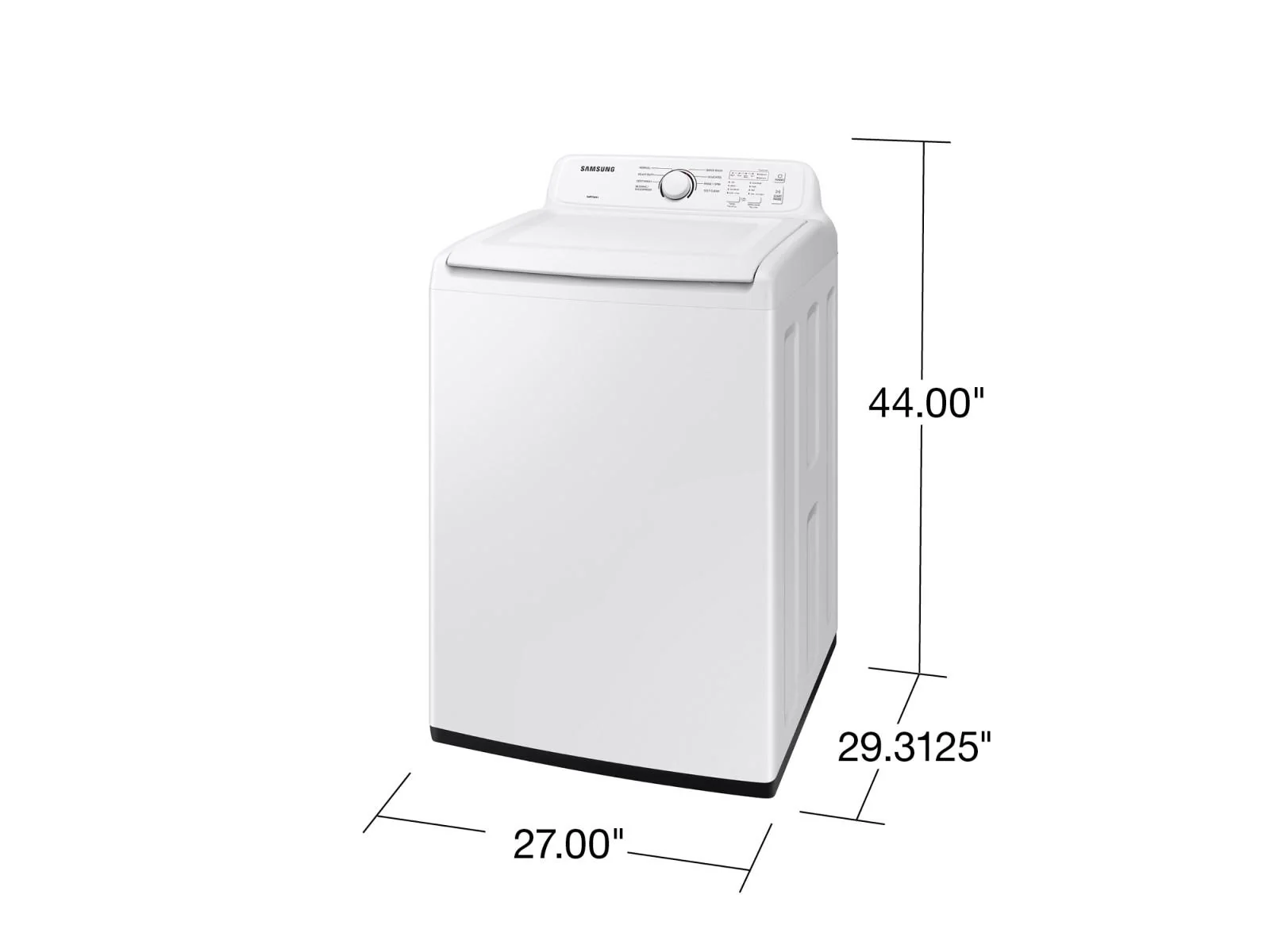 SAMSUNG WA40A3005AW 4.0 cu. ft. Top Load Washer with ActiveWave™ Agitator and Soft-Close Lid in White - Image 3