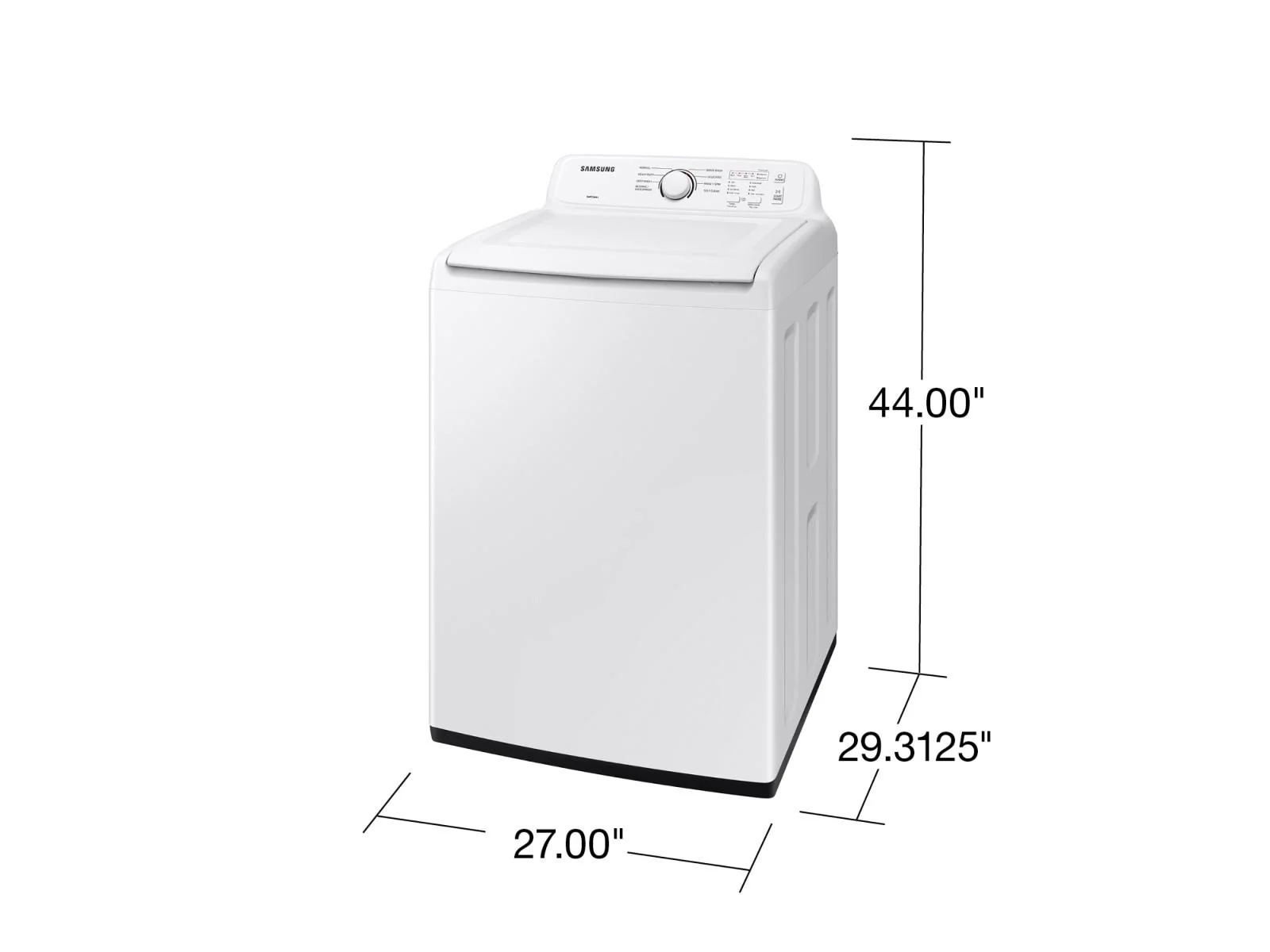 SAMSUNG WA41A3000AW 4.1 cu. ft. Capacity Top Load Washer with Soft-Close Lid and 8 Washing Cycles in White - Image 3