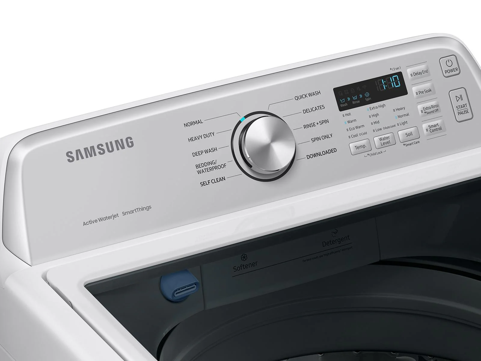 SAMSUNG WA46CG3505AW 4.6 cu. ft. Large Capacity Smart Top Load Washer with ActiveWave™ Agitator and Active WaterJet in White - Image 13