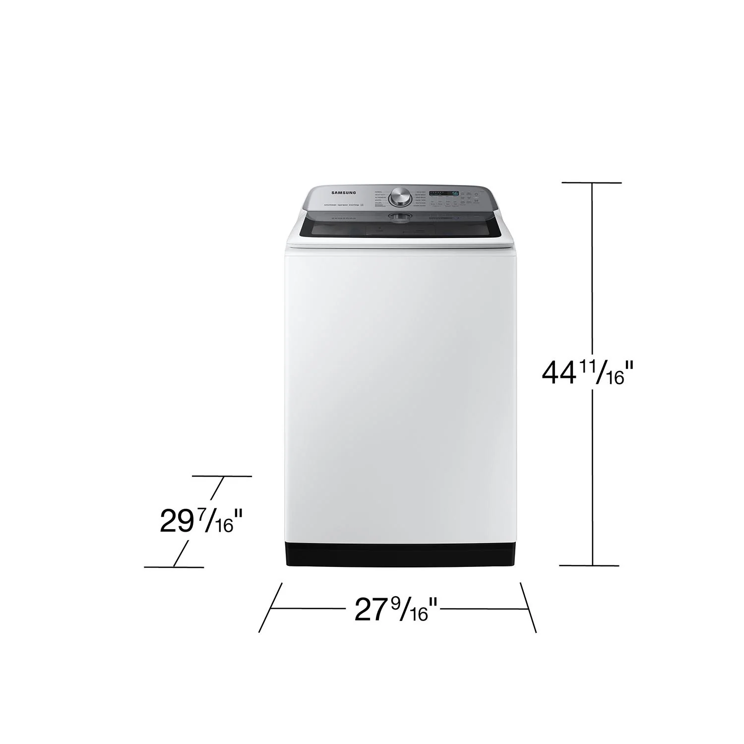 SAMSUNG WA51DG5505AW 5.1 cu. ft. Large Capacity Smart Top Load Washer with ActiveWave™ Agitator and Super Speed Wash in White White - Image 3