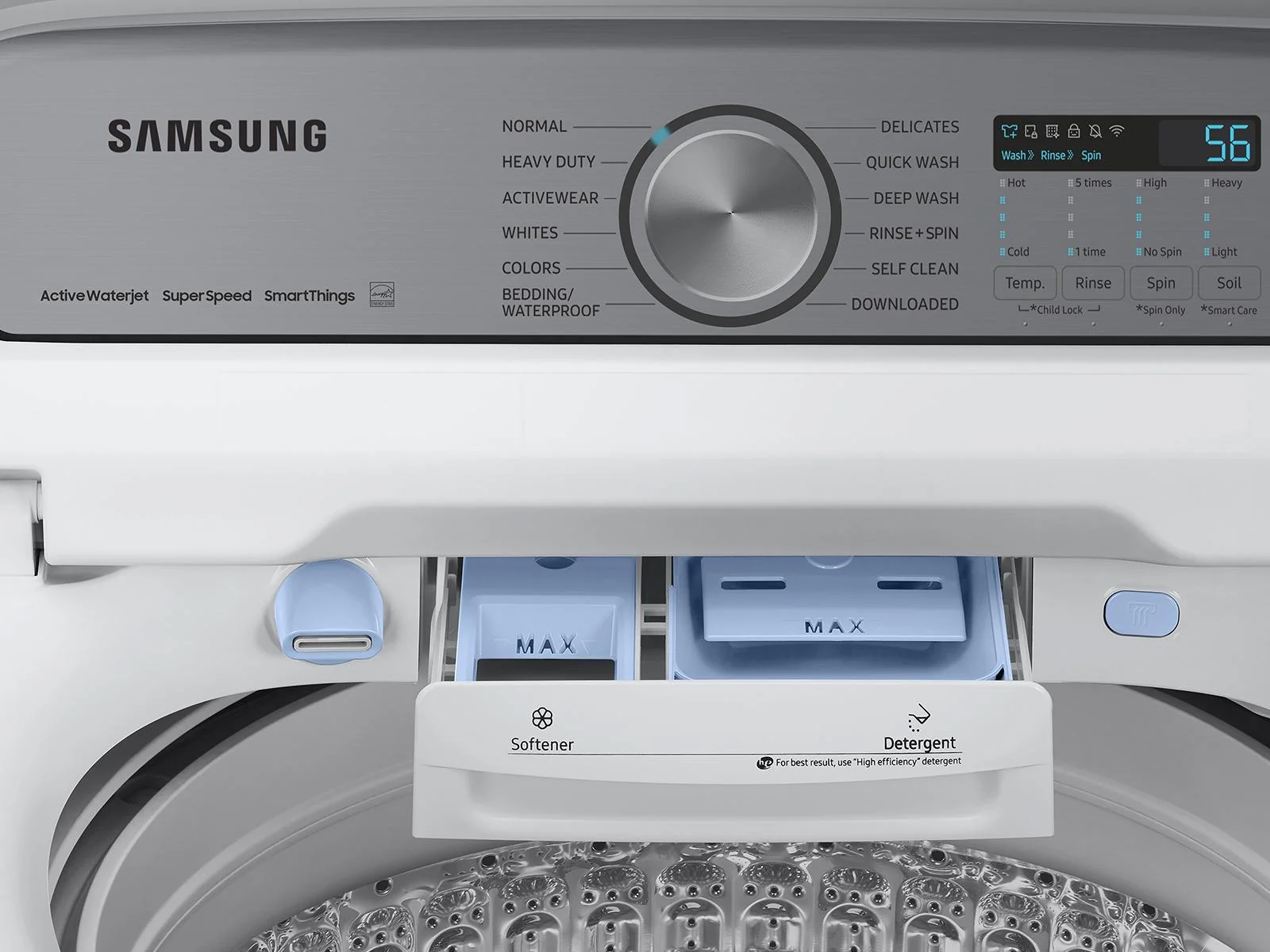 SAMSUNG WA52DG5500AW 5.2 cu. ft. Large Capacity Smart Top Load Washer with Super Speed Wash in White White - Image 12