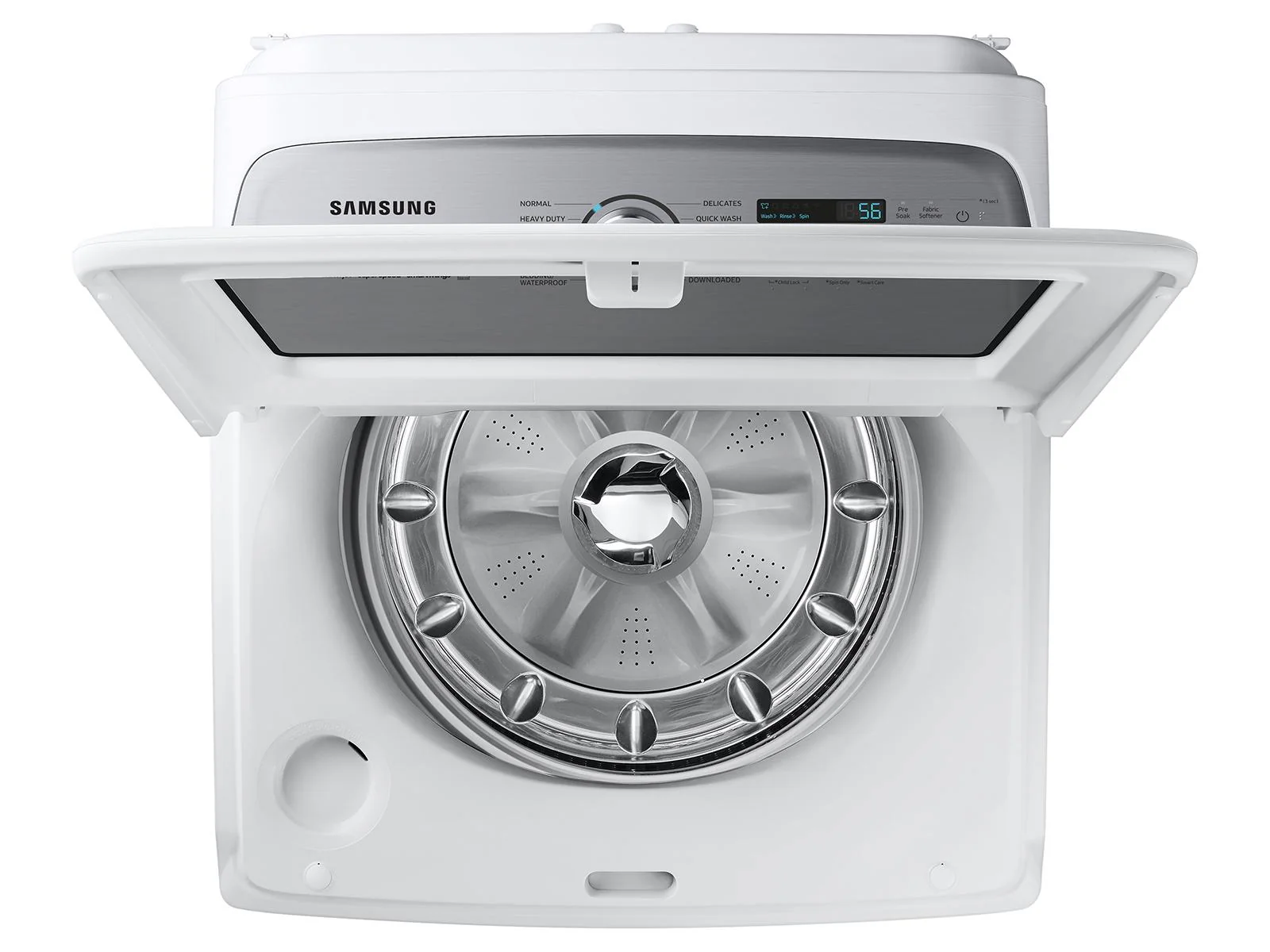 SAMSUNG WA55CG7100AW 5.5 cu. ft. Extra-Large Capacity Smart Top Load Washer with Super Speed Wash in White - Image 10