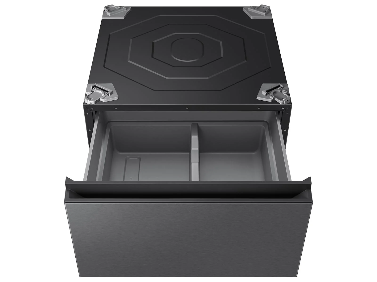 SAMSUNG WE702NZ Bespoke AI Laundry Combo™ Pedestal with Storage Drawer in Dark Steel in Stainless Steel - Image 2