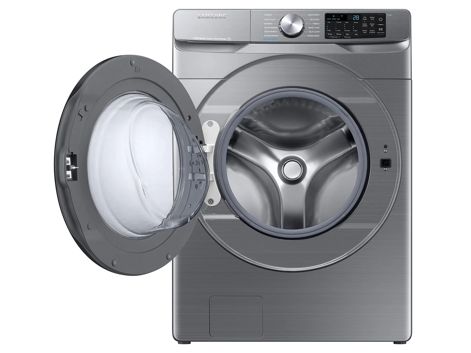 SAMSUNG WF45B6300AP 4.5 cu. ft. Large Capacity Smart Front Load Washer with Super Speed Wash in Platinum in Stainless Steel Look - Image 14
