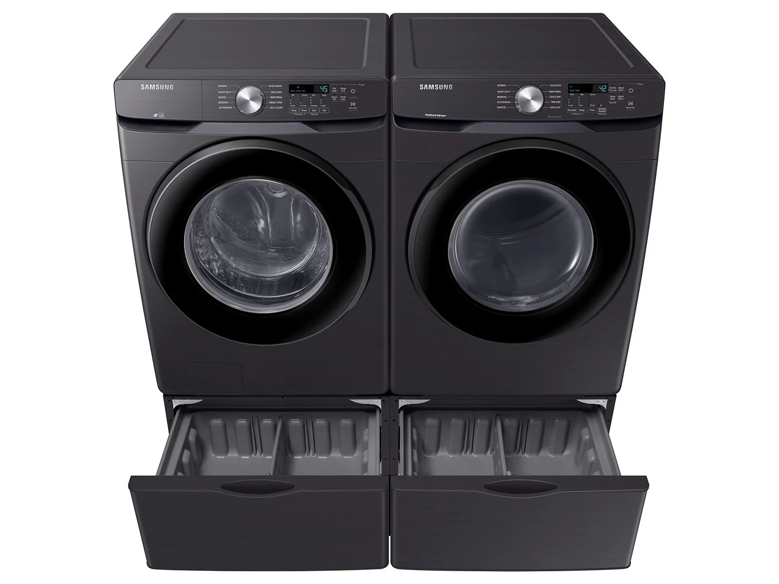 SAMSUNG WF45T6000AV 4.5 cu. ft. Front Load Washer with Vibration Reduction Technology+ in Black in Stainless Steel Black - Image 11