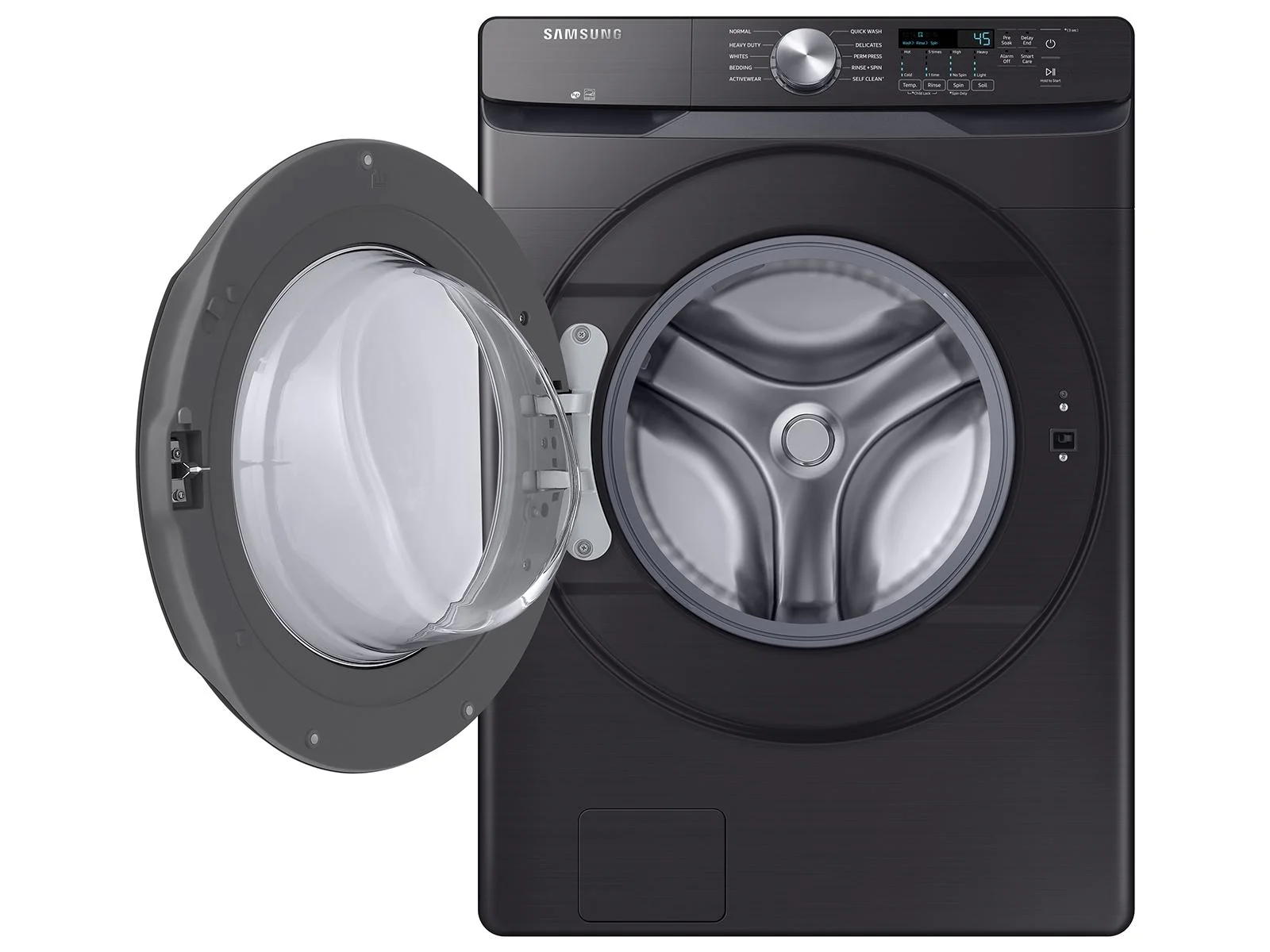 SAMSUNG WF45T6000AV 4.5 cu. ft. Front Load Washer with Vibration Reduction Technology+ in Black in Stainless Steel Black - Image 14