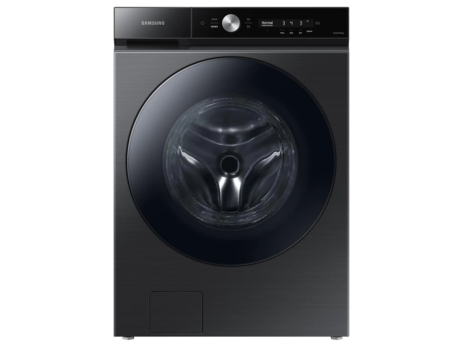 SAMSUNG WF53BB8700AV Bespoke 5.3 cu. ft. Ultra Capacity Front Load Washer with Super Speed Wash and AI Smart Dial in Brushed Black
