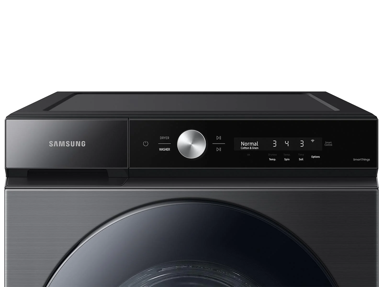 SAMSUNG WF53BB8700AV Bespoke 5.3 cu. ft. Ultra Capacity Front Load Washer with Super Speed Wash and AI Smart Dial in Brushed Black - Image 7