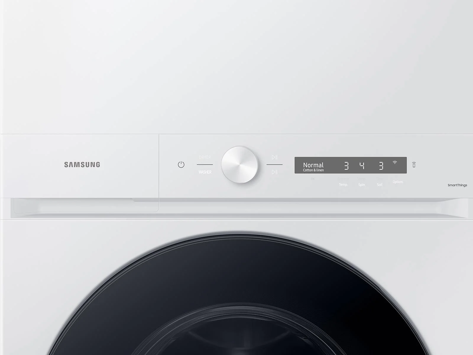 SAMSUNG WH46DBH100EW Bespoke 4.6 cu. ft. AI Laundry Hub™ Large Capacity Single Unit Washer with Steam Wash and 7.6 cu. ft. Electric Dryer in White White - Image 8