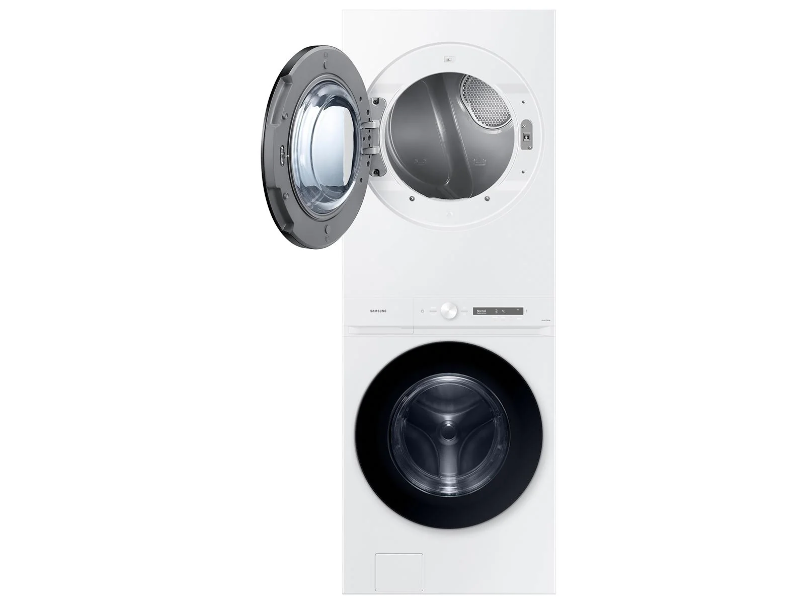 SAMSUNG WH46DBH100GW Bespoke 4.6 cu. ft. AI Laundry Hub™ Large Capacity Single Unit Washer with Steam Wash and 7.6 cu. ft. Gas Dryer in White White - Image 10