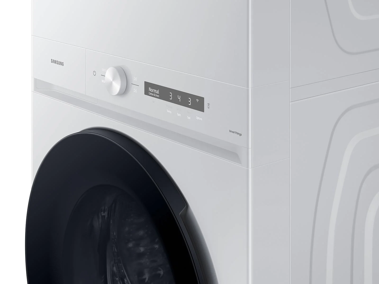 SAMSUNG WH46DBH100GW Bespoke 4.6 cu. ft. AI Laundry Hub™ Large Capacity Single Unit Washer with Steam Wash and 7.6 cu. ft. Gas Dryer in White White - Image 14