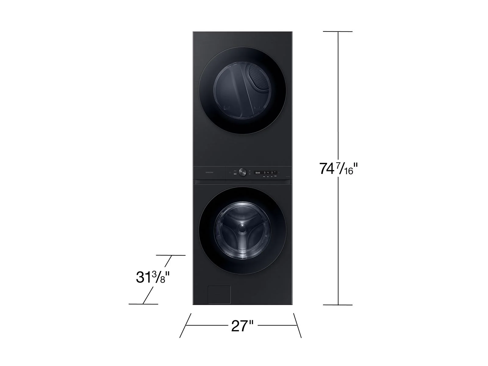 SAMSUNG WH46DBH500GV Bespoke 4.6 cu. ft. AI Laundry Hub™ Large Capacity Single Unit Washer with Flex Auto Dispense System and 7.6 cu. ft. Gas Dryer in Brushed Black Green - Image 6