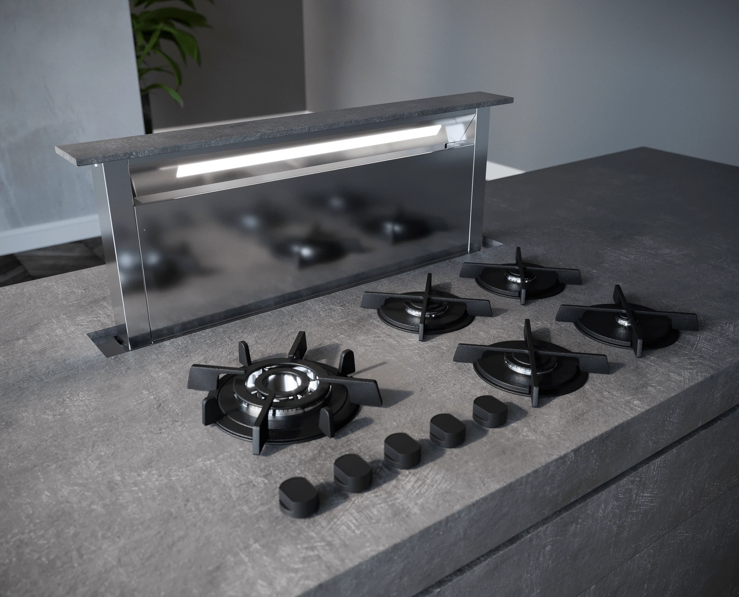 SIRIUS HOODS SUDD2LSTONE48 Downdraft Series SUDD2L-STONE 48" Downdraft Range Hood
