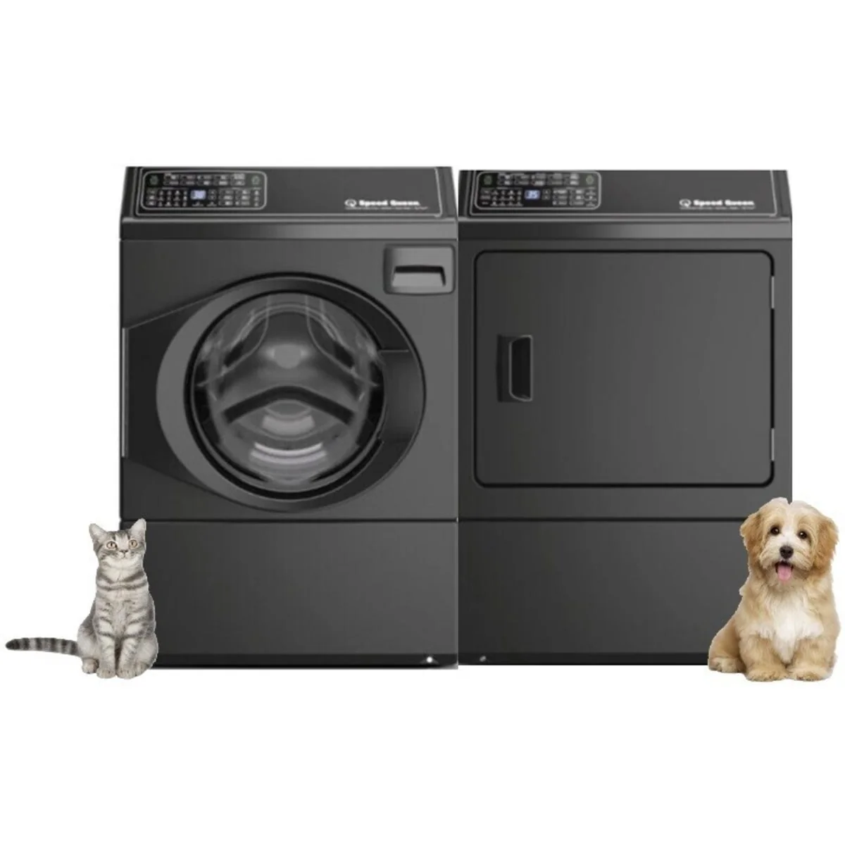 Speed Queen FF7011BN 27 Inch Front Load Washer & Speed Queen DF7004BG 27 Inch Gas Dryer