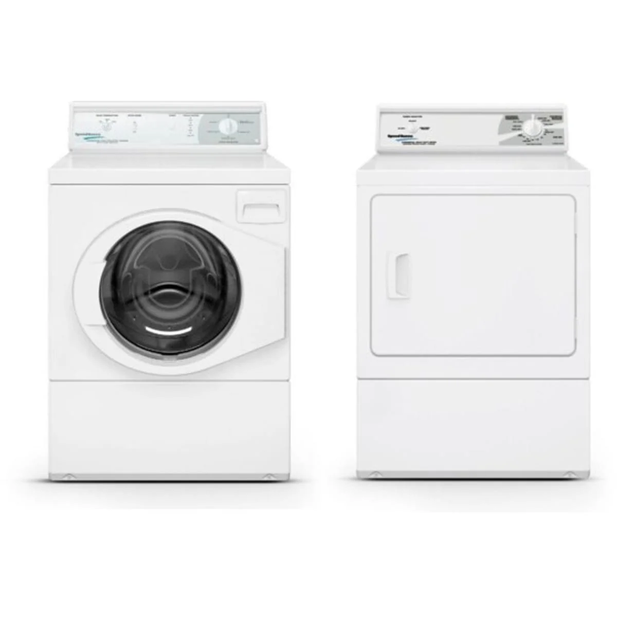 Speed Queen LFN50RSP119TW01 27 Inch Commercial Front Load Washer & Speed Queen DV2000WG 27 Inch Gas Dryer