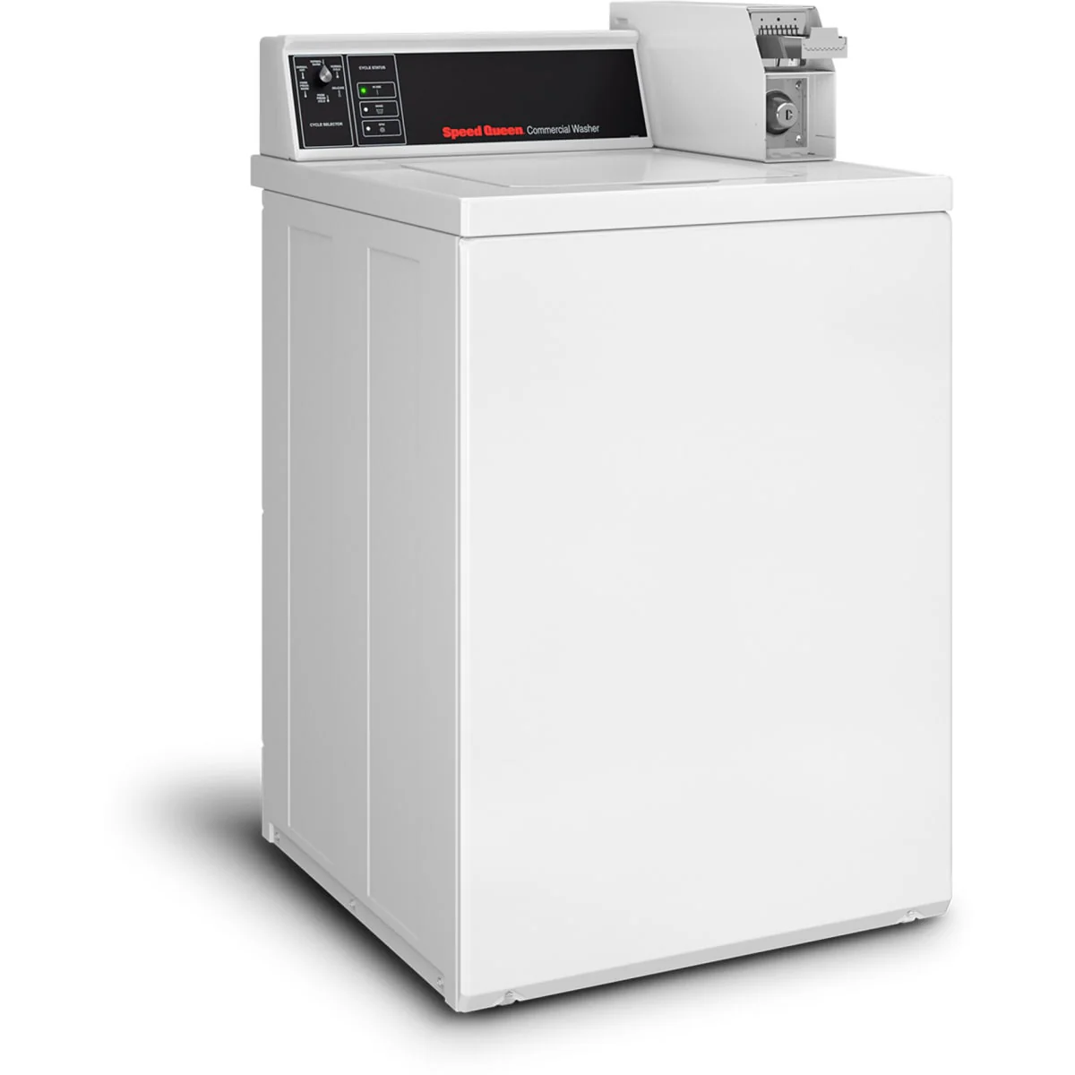 SPEED QUEEN TV4000WN 26 Inch Commercial Top Load Washer – 3.19 Cu. Ft., 6 Wash Cycles, Stainless Steel Tub, 710 RPM Spin, Coin Slide Ready - Image 2
