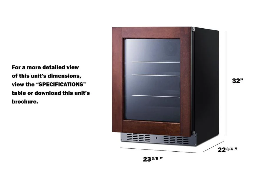 SUMMIT AL57GPNR 24" Wide Built-in Beverage Center, ADA Compliant (panel Not Included) - Image 8