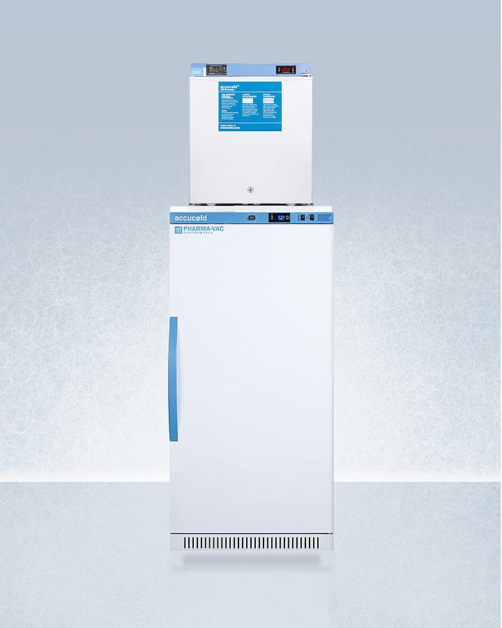 SUMMIT ARS8PVFS24LSTACKMED2 24" Wide All-refrigerator/all-freezer Combination