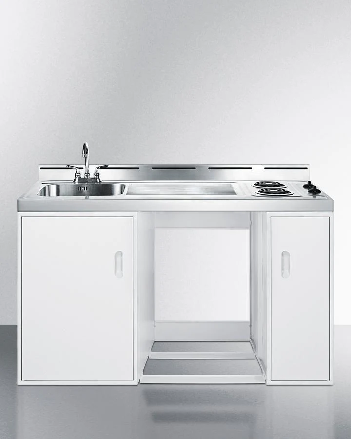 SUMMIT C60ELNR 60" Wide All-in-one Kitchenette (refrigerator Not Included)
