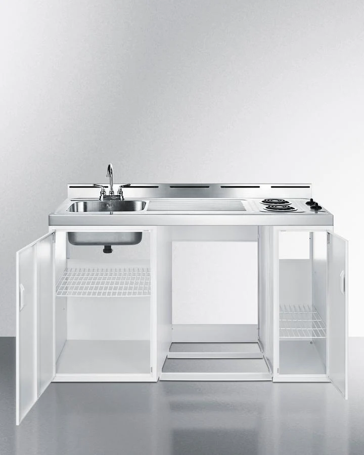 SUMMIT C60ELNR 60" Wide All-in-one Kitchenette (refrigerator Not Included) - Image 2