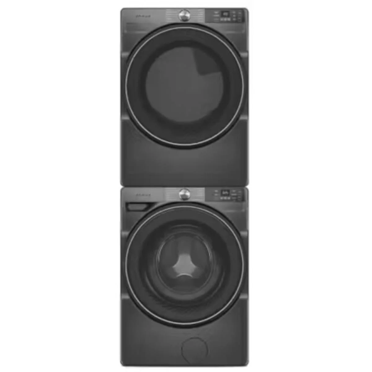 Whirlpool WFW5720RU 27 Inch Smart Front Load Washer & Whirlpool WED5720RU 27 Inch Smart Electric Dryer with Whirlpool W10869845 Stack Kit for HybridCare, Long Vent and Standard Dryers