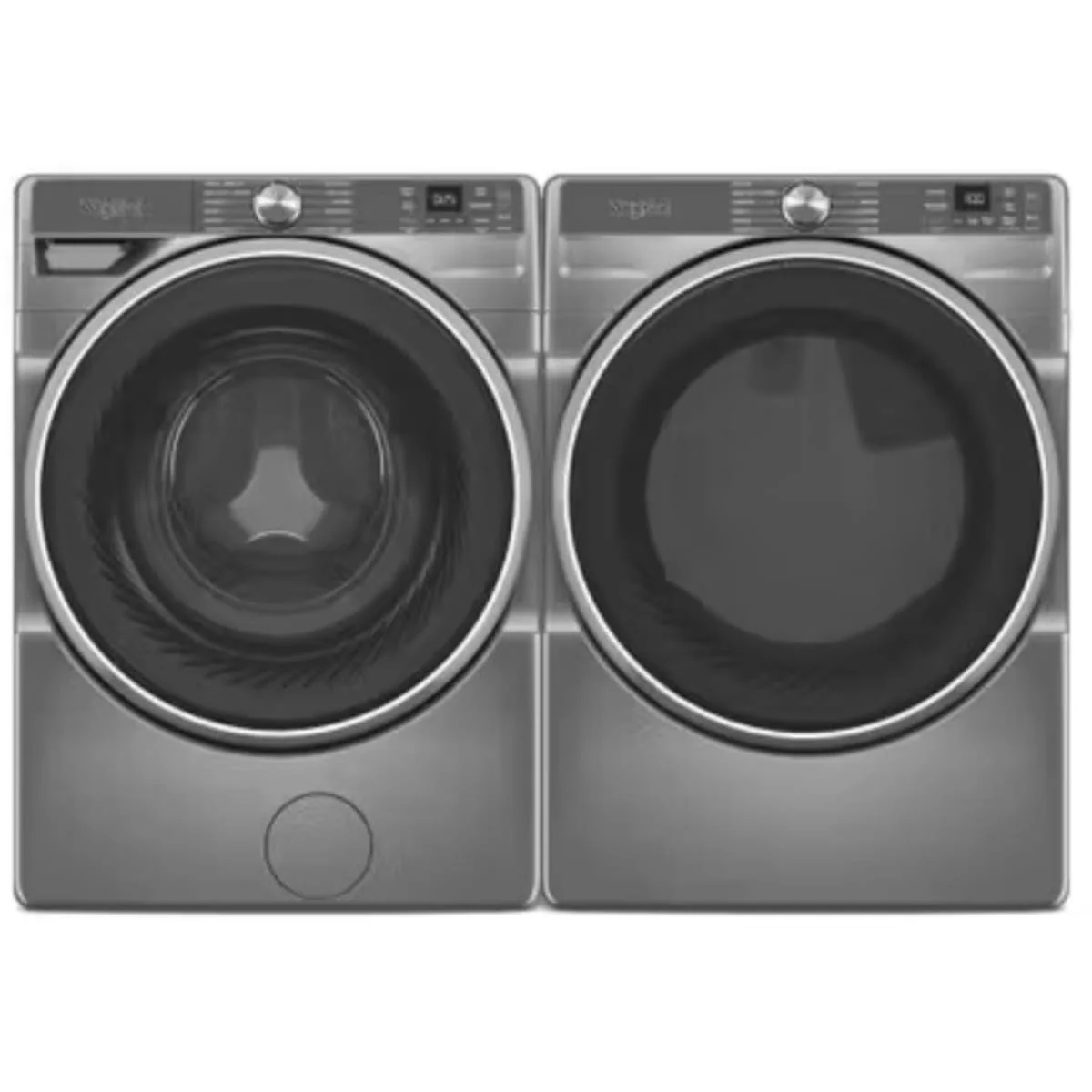 Whirlpool WFW6720RR 5.0 cu ft Smart Front Load Washer & Whirlpool WGD6720RR 27 Inch Smart Gas Dryer