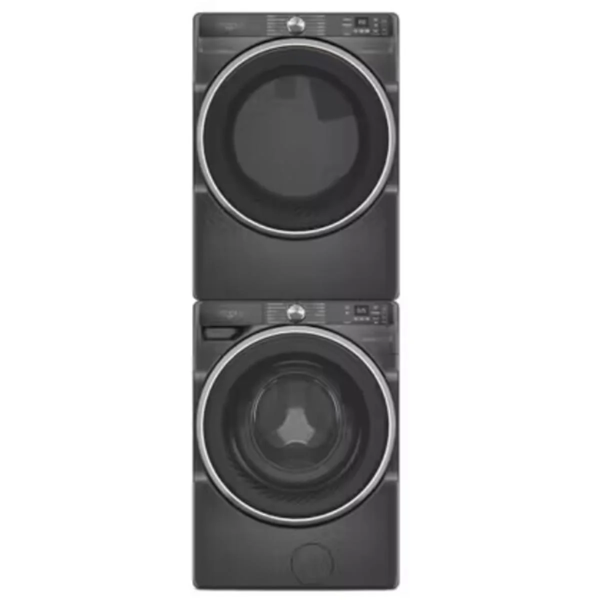 Whirlpool WFW6720RU 5.0 cu ft Smart Front Load Washer & Whirlpool WED6720RU 27 Inch Smart Front Load Electric Dryer with Whirlpool W10869845 Stack Kit for HybridCare, Long Vent and Standard Dryers