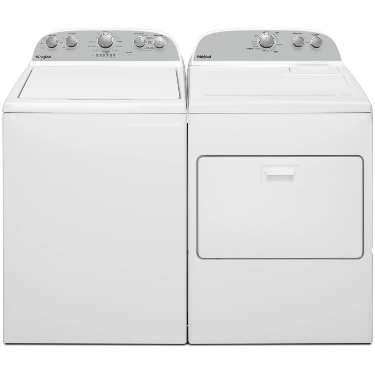 Whirlpool WTW4950HW 28 Inch Top Load Washer & Whirlpool WGD4950HW 29 Inch Gas Dryer