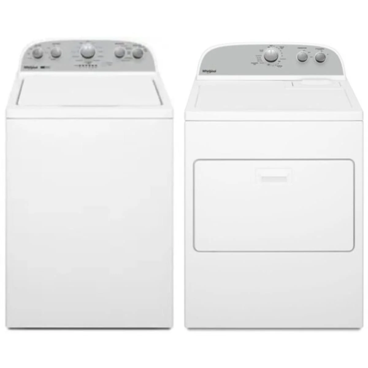 Whirlpool WTW4957PW 28 Inch Top Load Washer & Whirlpool WGD4950HW 29 Inch Gas Dryer