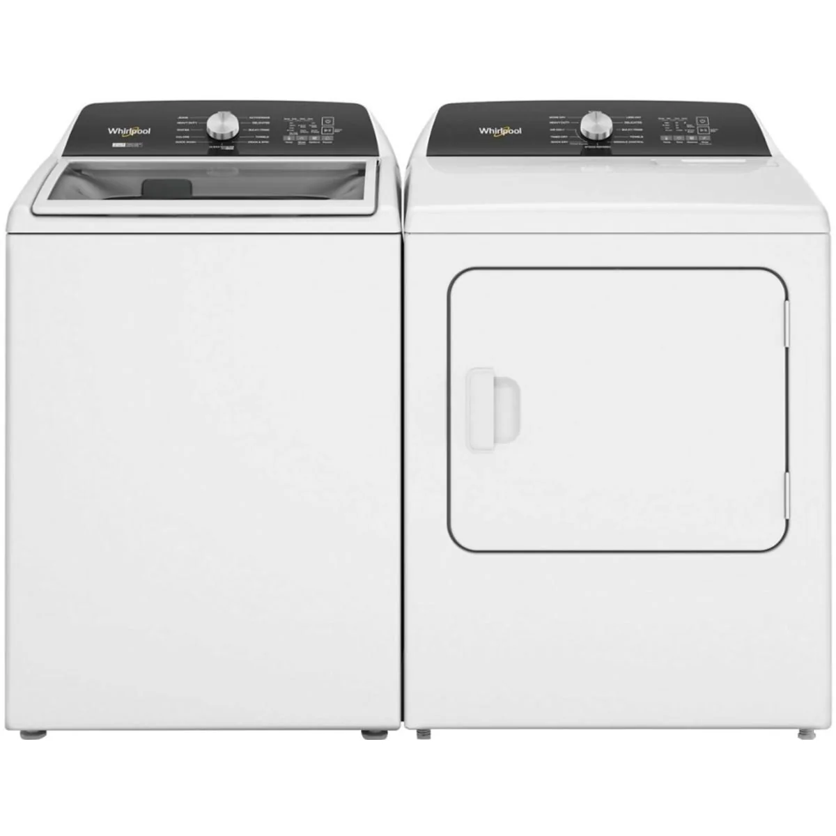 Whirlpool WTW5057LW 28 Inch Top Load Washer & Whirlpool WED500RLW 29 Inch Electric Dryer