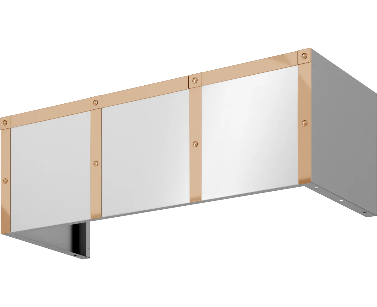 ZEPHYR BKDC14812APC Duct Cover Banding Kit, 48in x 12in, Polished Copper Finish Copper