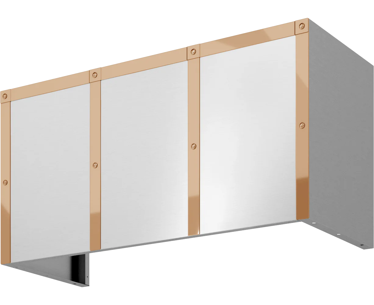 ZEPHYR BKDC14818APC Duct Cover Banding Kit, 48in x 18in, Polished Copper FInish Copper