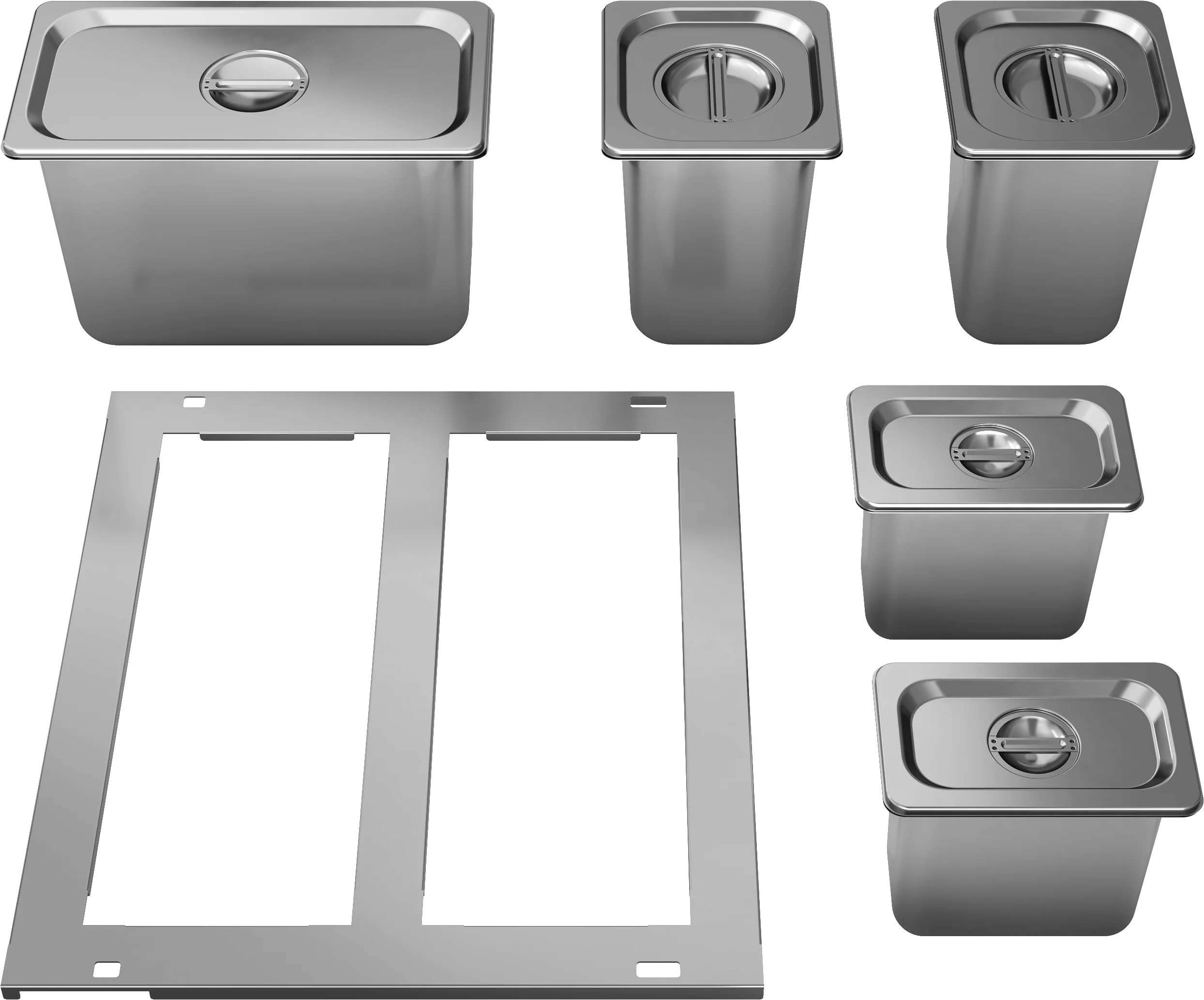 ZEPHYR DRPAN241S Drawer Pan Kit, 11pc, SS, PRRD24 in Stainless Steel