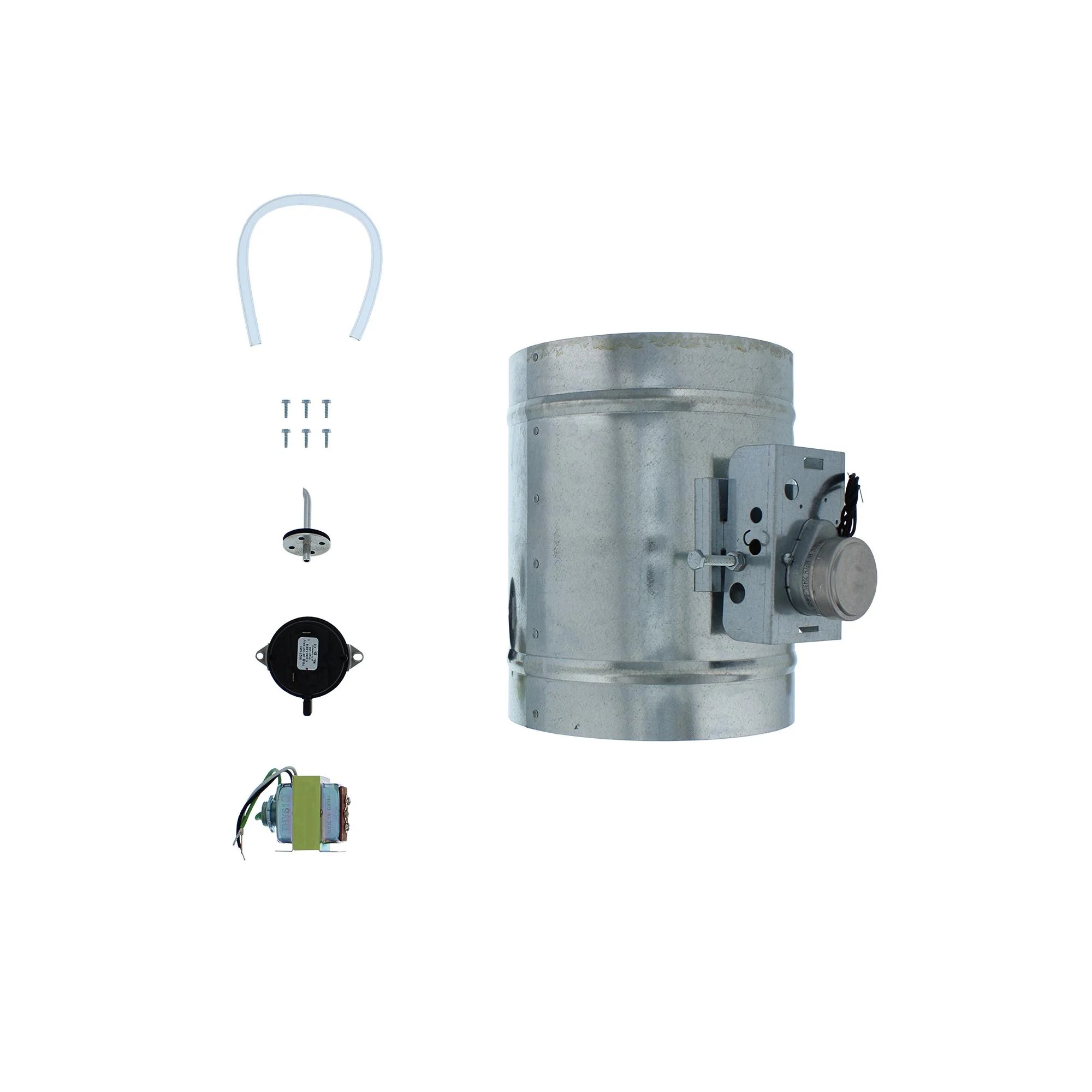 ZEPHYR MUA006A 6" round universal make-up air damper kit, up to 600 CFM Silver