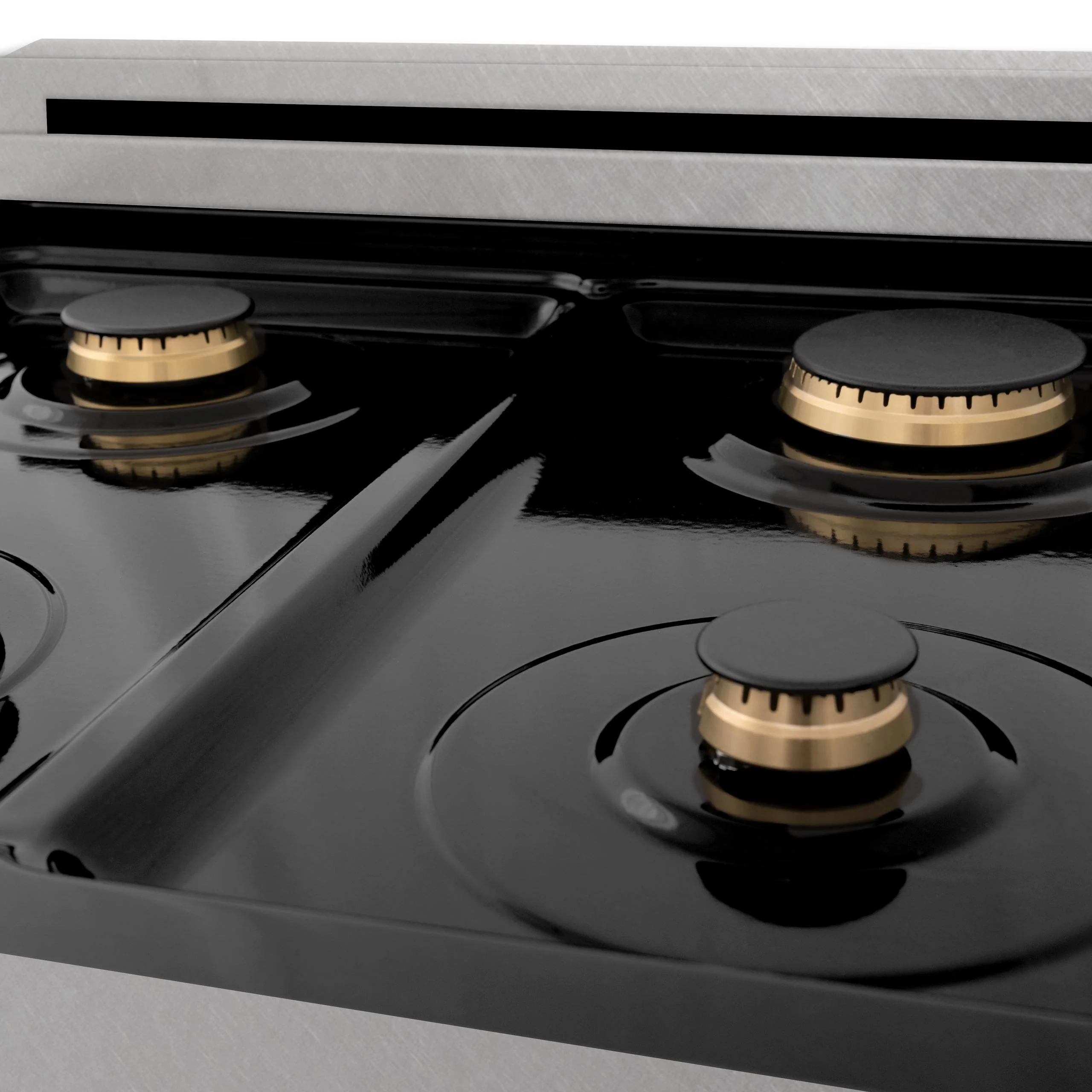 ZLINE KITCHEN AND BATH RASZSN24MB ZLINE Autograph Edition 24 in. 2.8 cu. ft. Legacy Dual Fuel Range with 4 Burner Gas Cooktop and Electric Convection Oven in Satin in Stainless Steel and Matte Black Accents (RASZ-SN-24-MB) Black - Image 10
