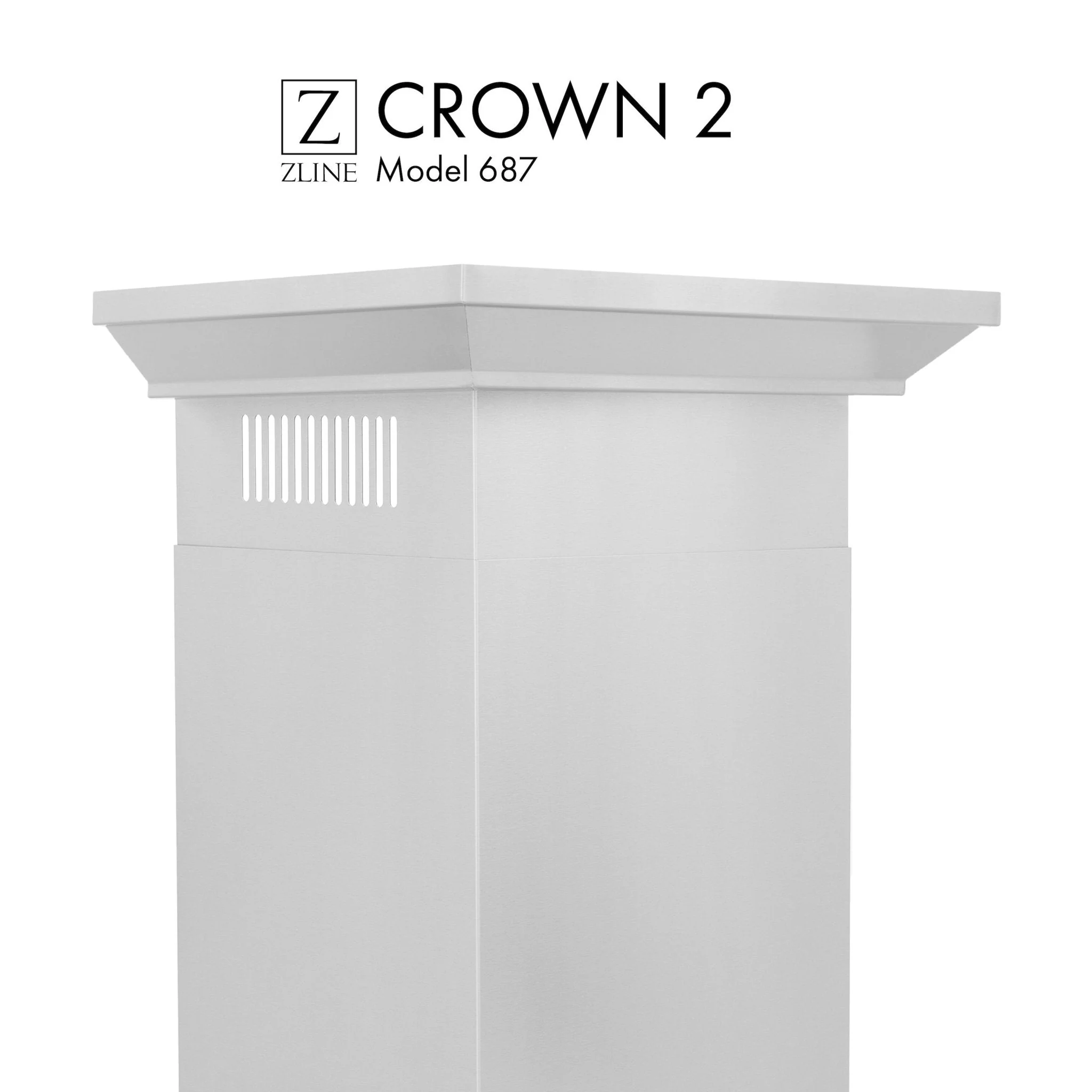 ZLINE KITCHEN AND BATH CM2687 ZLINE Crown Molding Profile 2 for Wall Mount Range Hood (CM2-687)